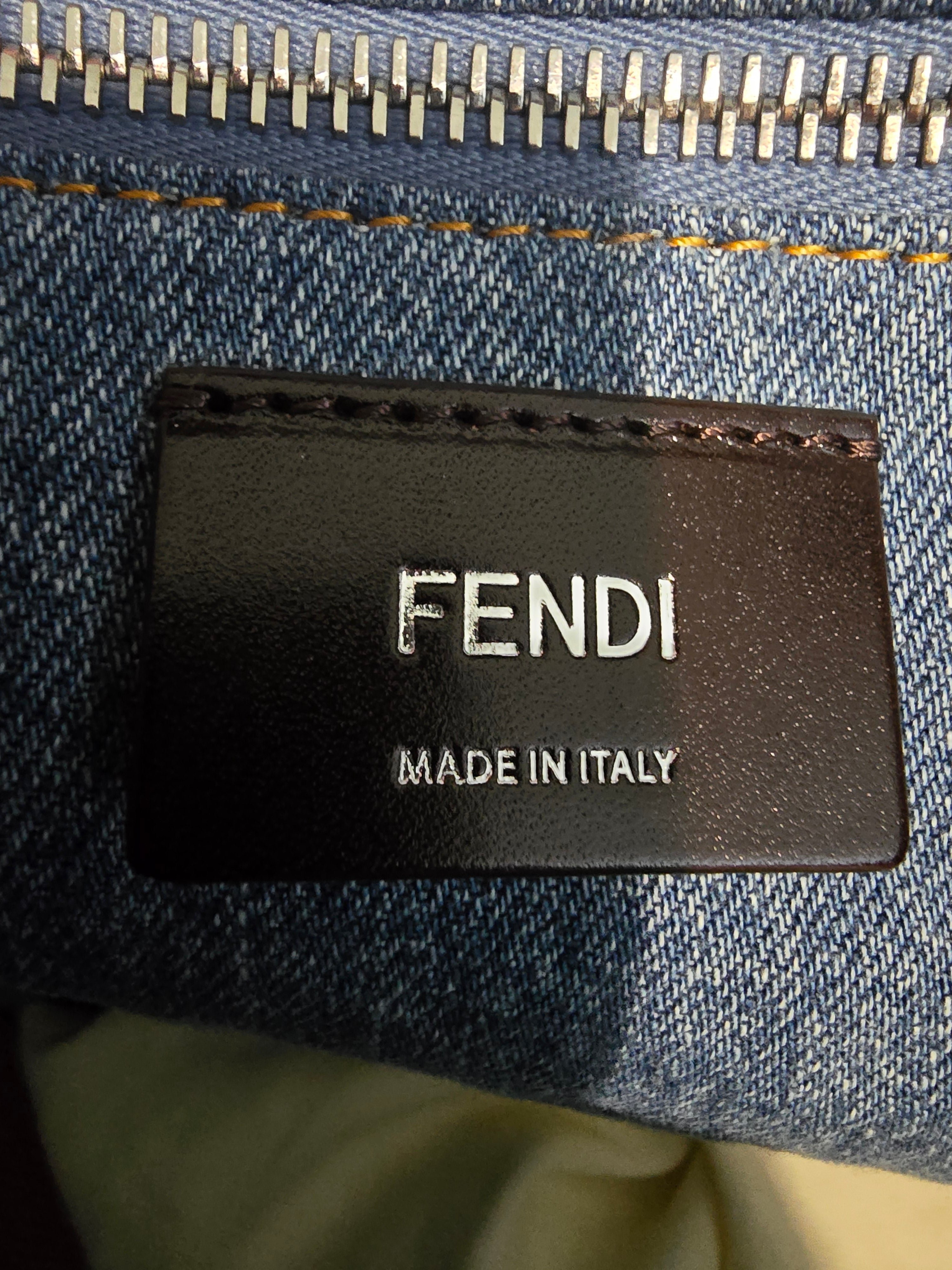 Fendi Sunshine Tote — Denim with Fringe
