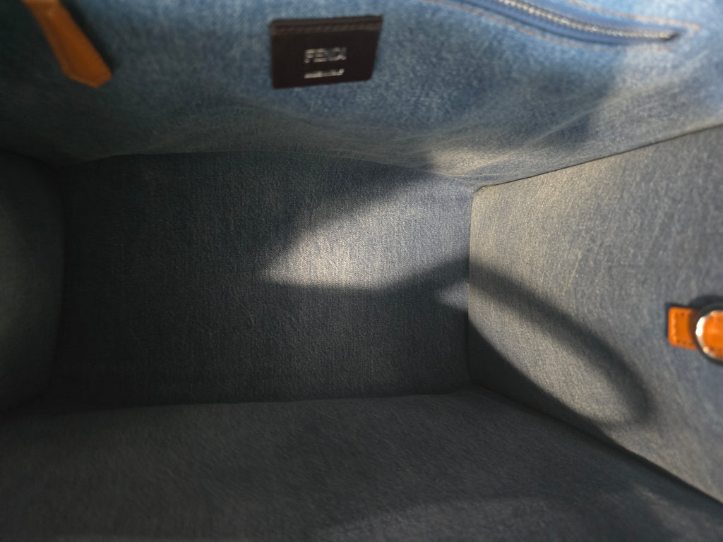 Fendi Sunshine Tote — Denim with Fringe