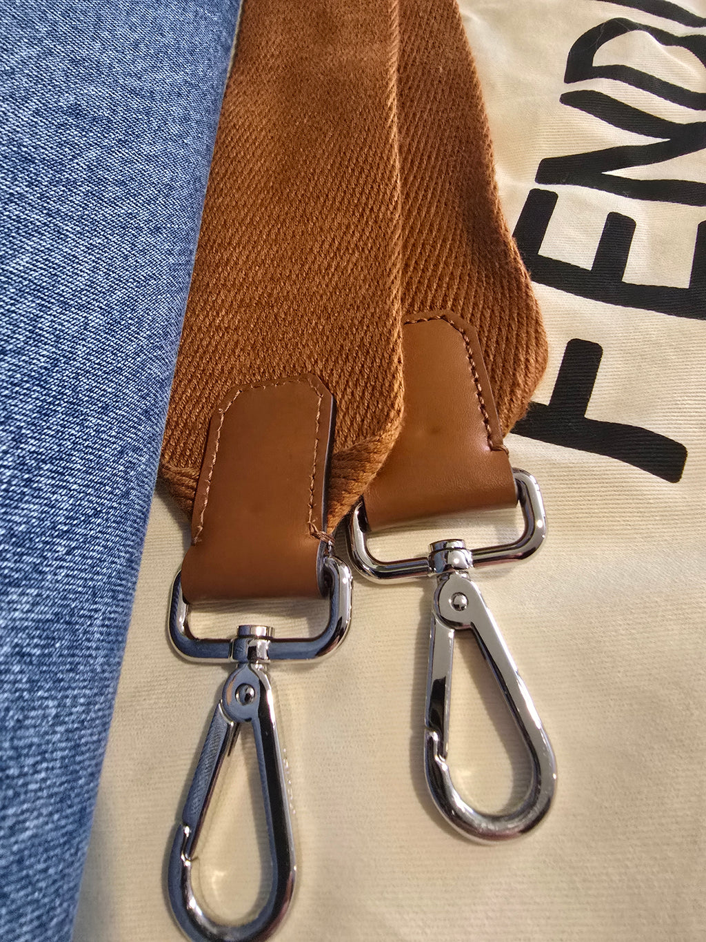 Fendi Sunshine Tote — Denim with Fringe