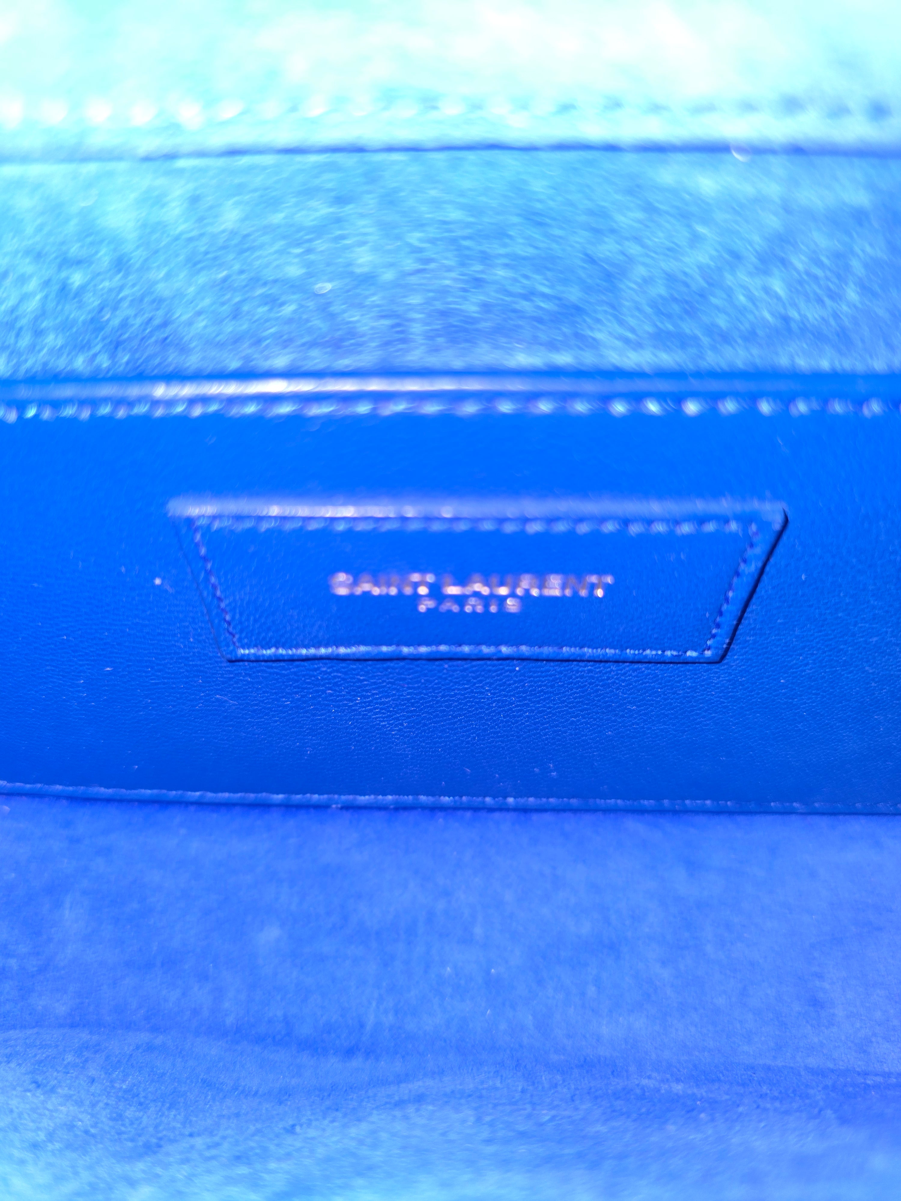 Saint Laurent Grain de Poudre Monogram Cassandre Clutch
