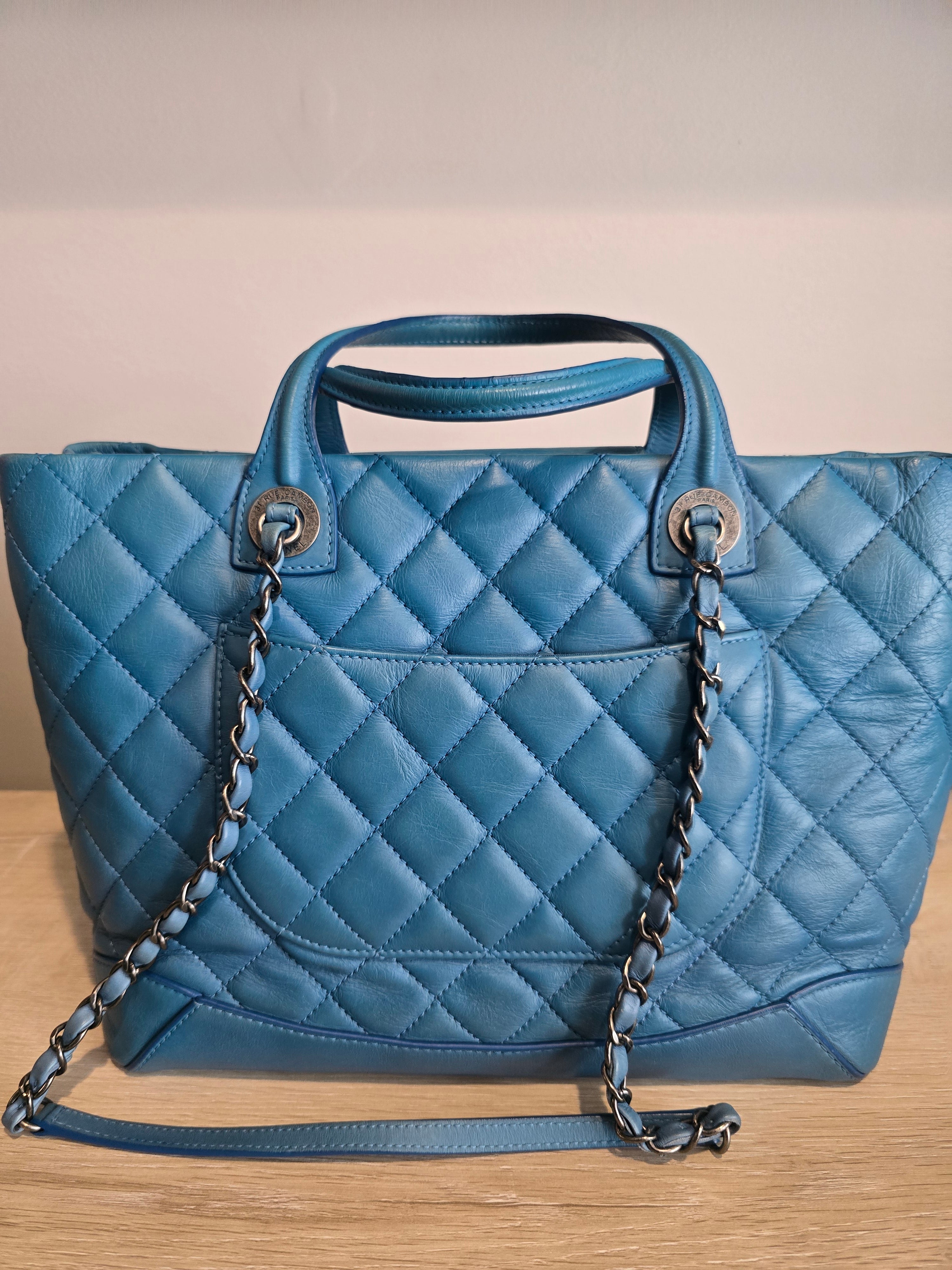 Chanel Quilted Calfskin Easy Shopping Tote