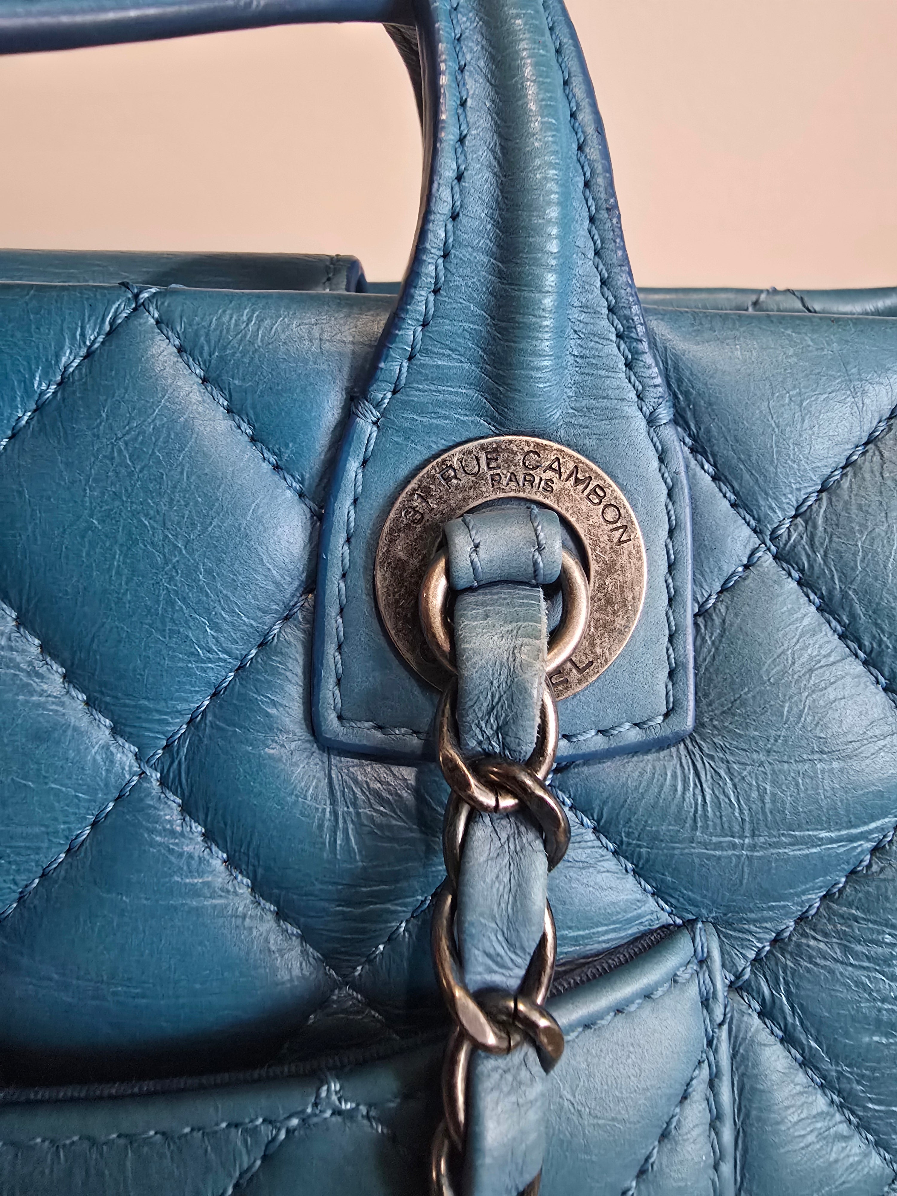 Chanel Quilted Calfskin Easy Shopping Tote
