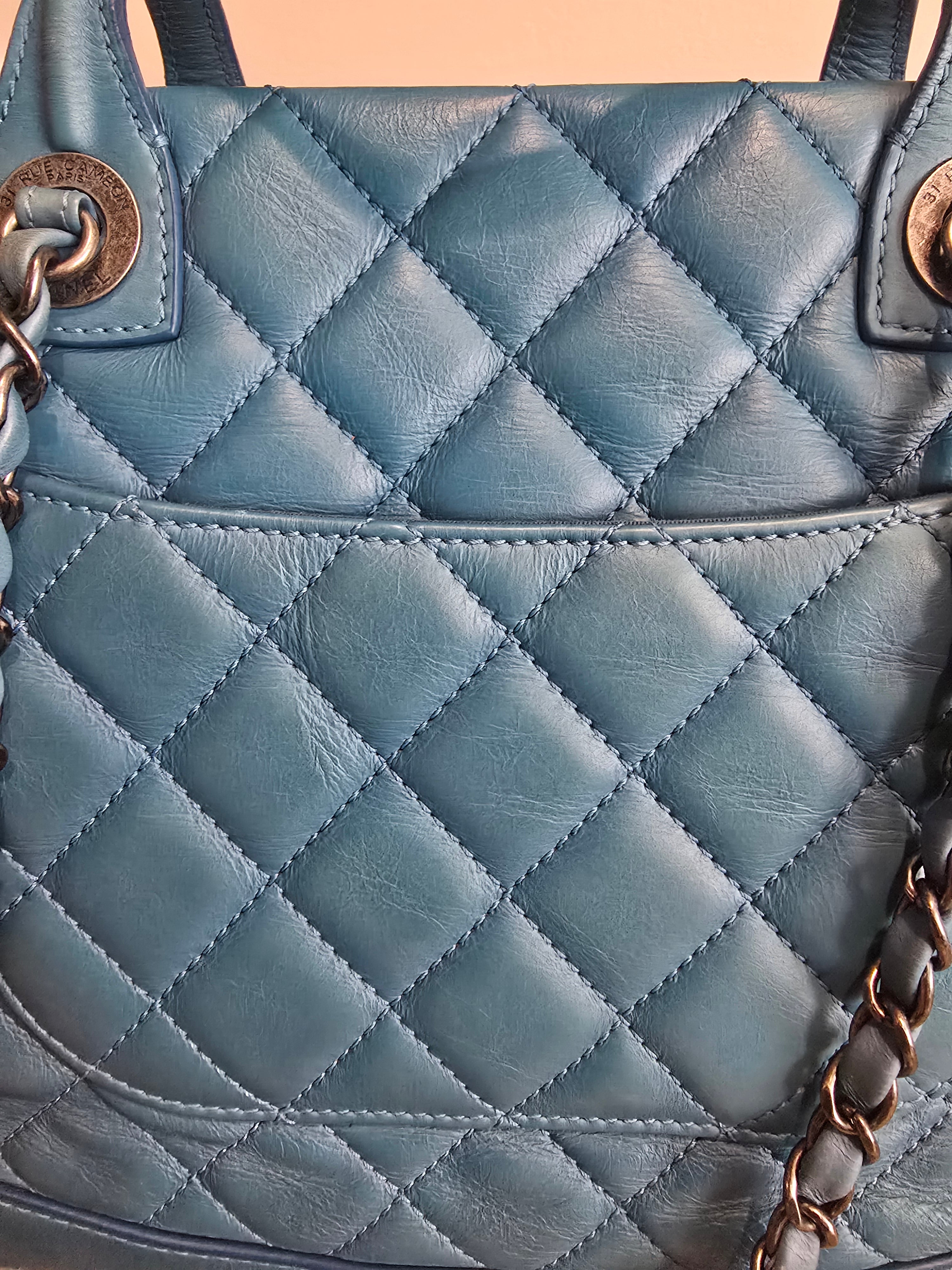 Chanel Quilted Calfskin Easy Shopping Tote