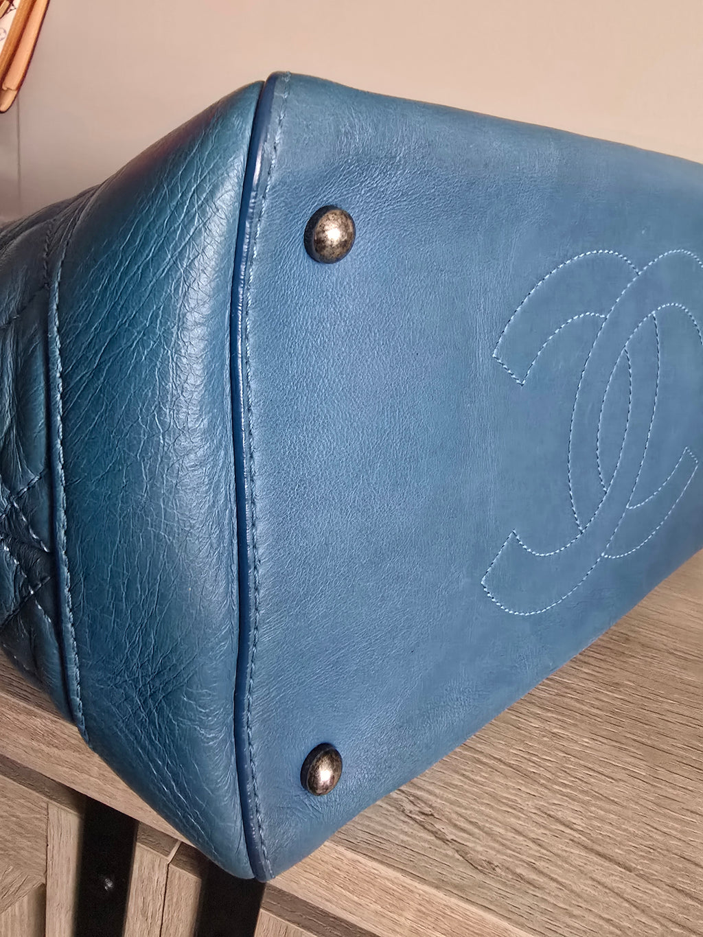Chanel Quilted Calfskin Easy Shopping Tote