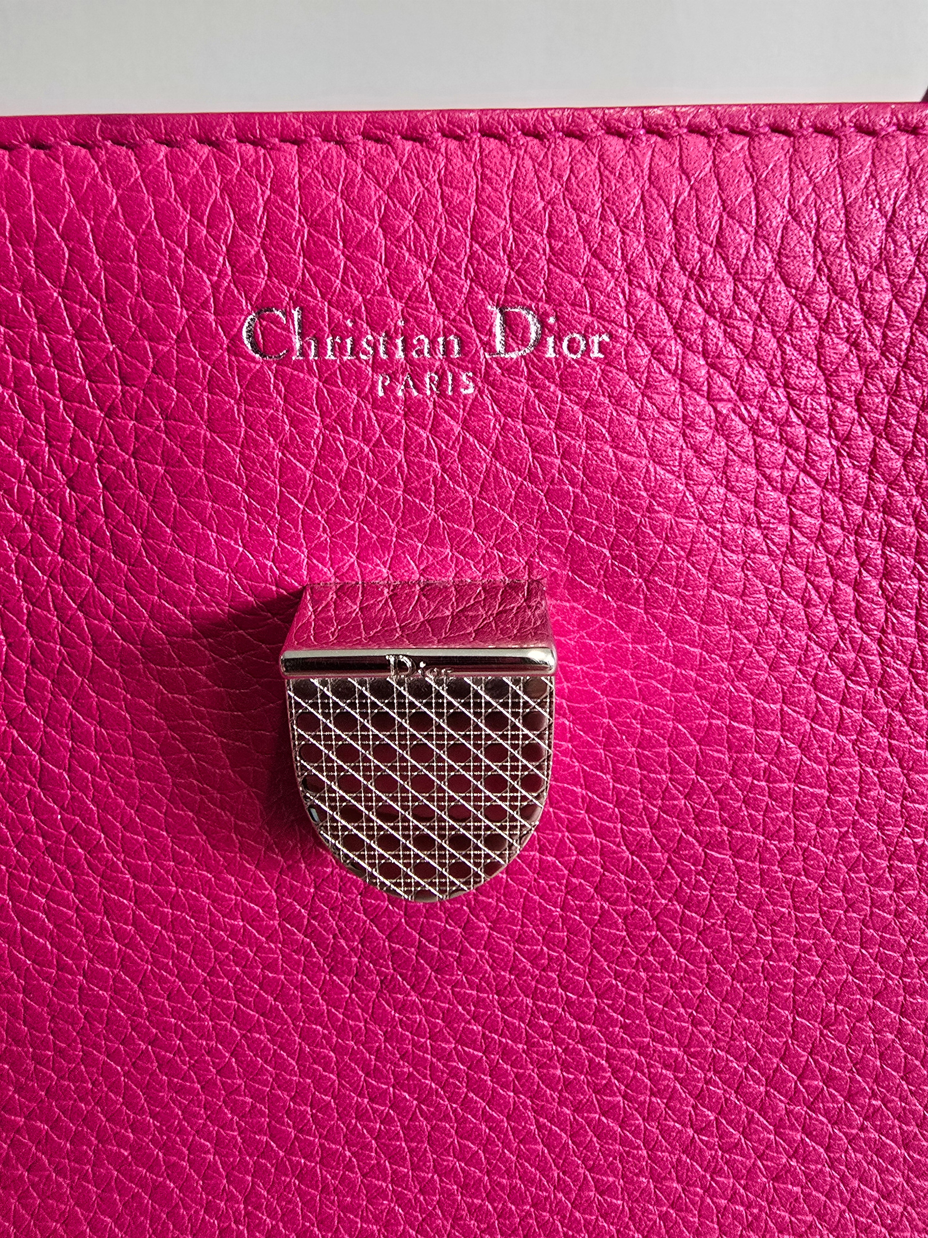 Christian Dior Medium Pink Pebbled Leather Diorever Bag