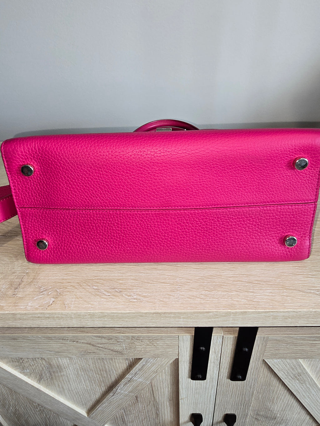 Christian Dior Medium Pink Pebbled Leather Diorever Bag
