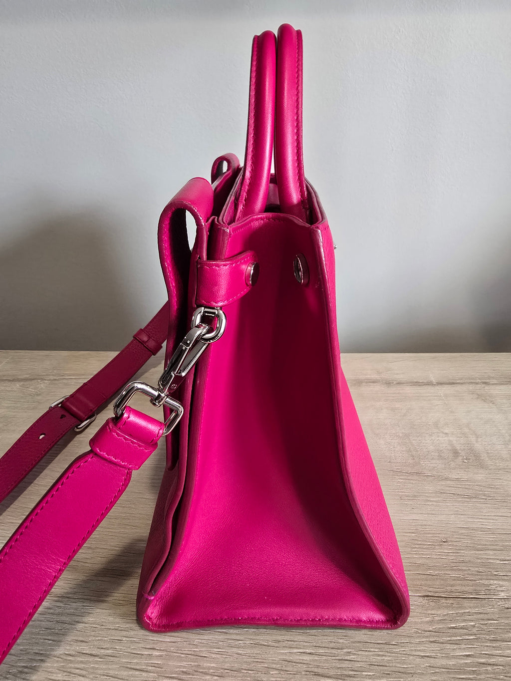 Christian Dior Medium Pink Pebbled Leather Diorever Bag
