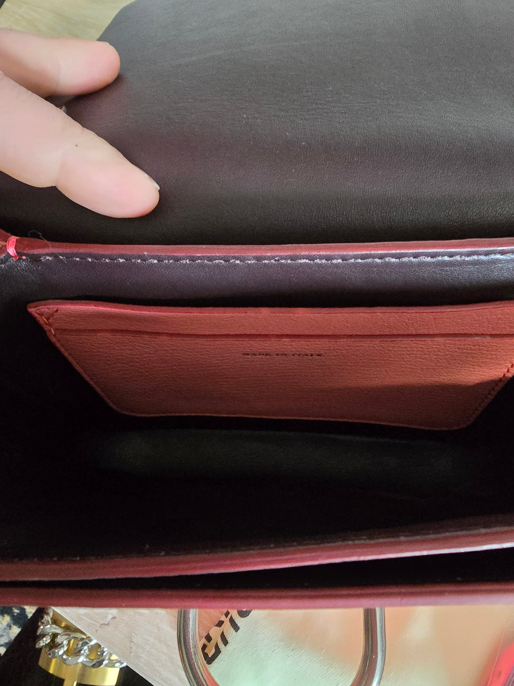 Burberry Small D Ring Crossbody — Coral Pink Pebbled Leather