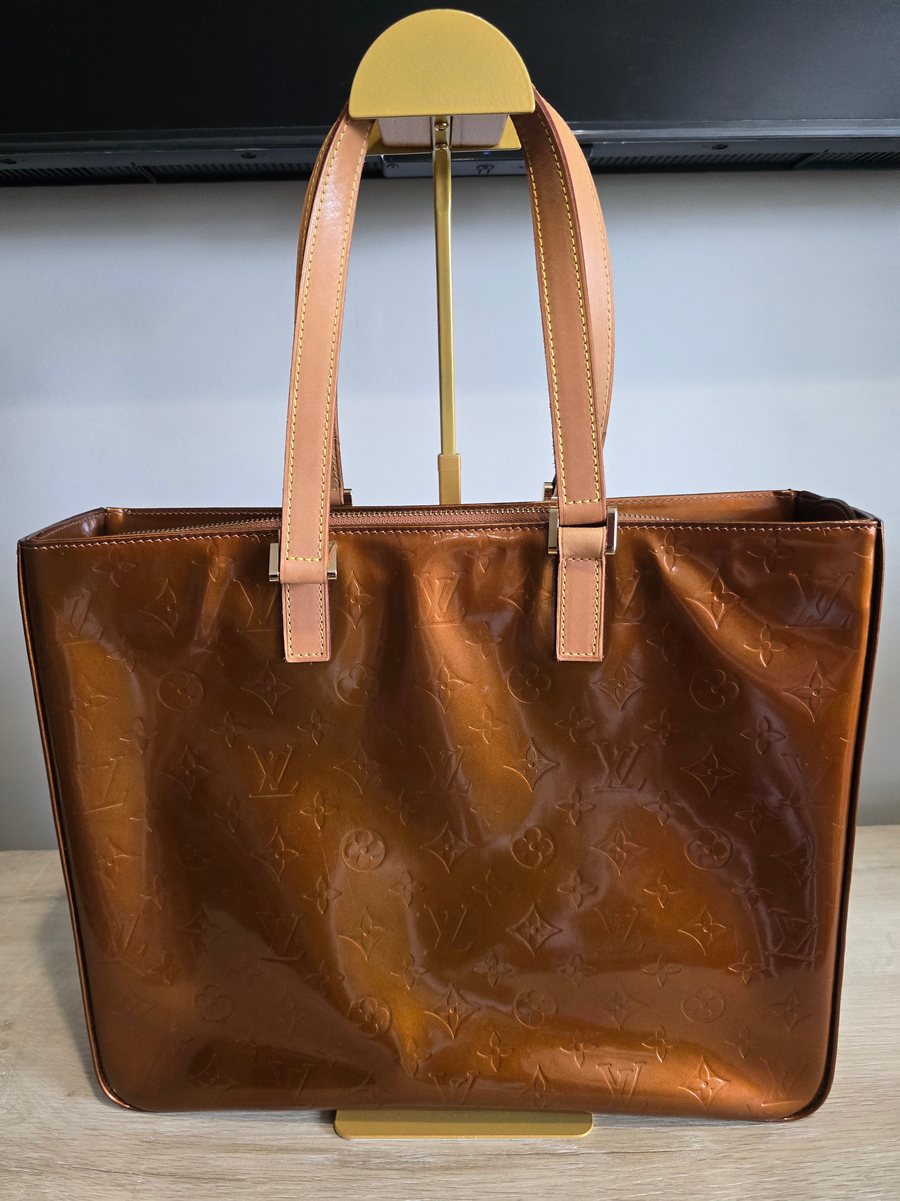 Louis Vuitton Monogram Vernis Columbus Tote — Copper/Brown