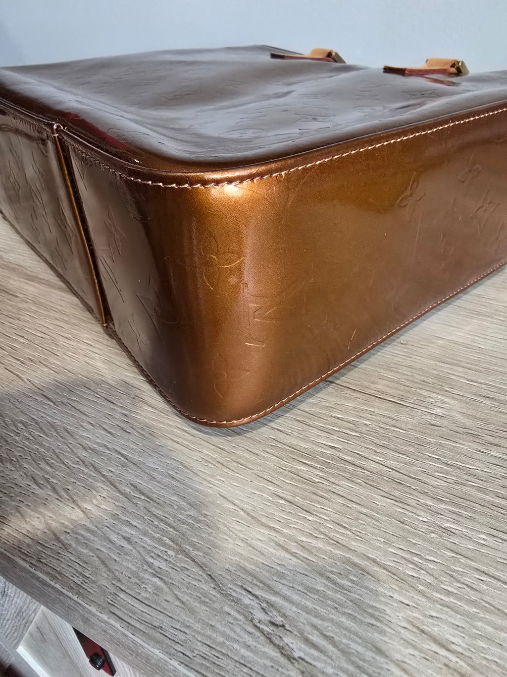 Louis Vuitton Monogram Vernis Columbus Tote — Copper/Brown