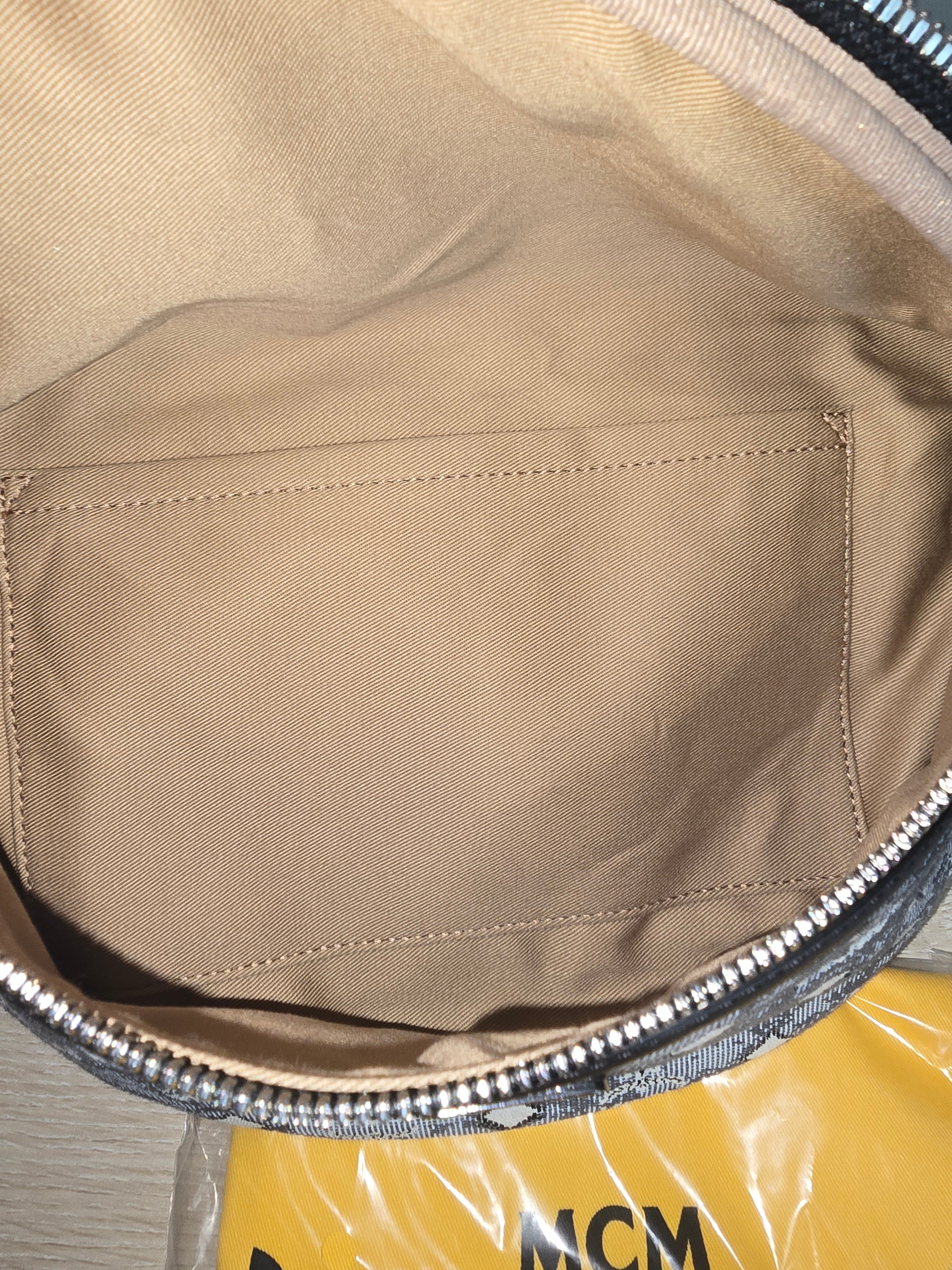MCM Fursten Belt Bag — Grey & Black