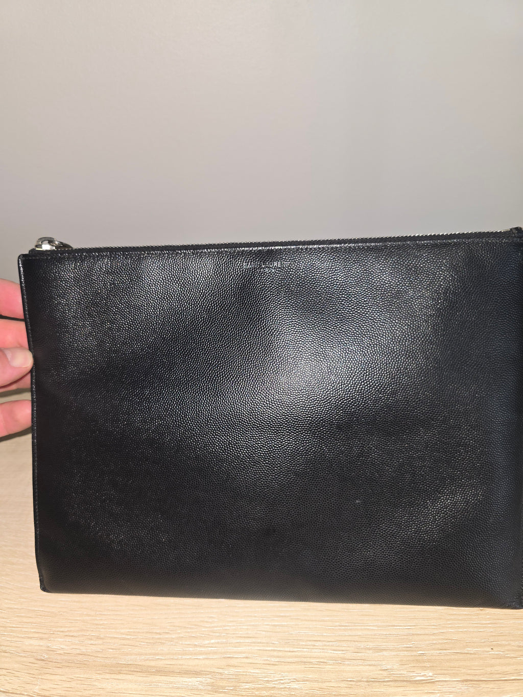 Saint Laurent Black Caviar Leather Clutch