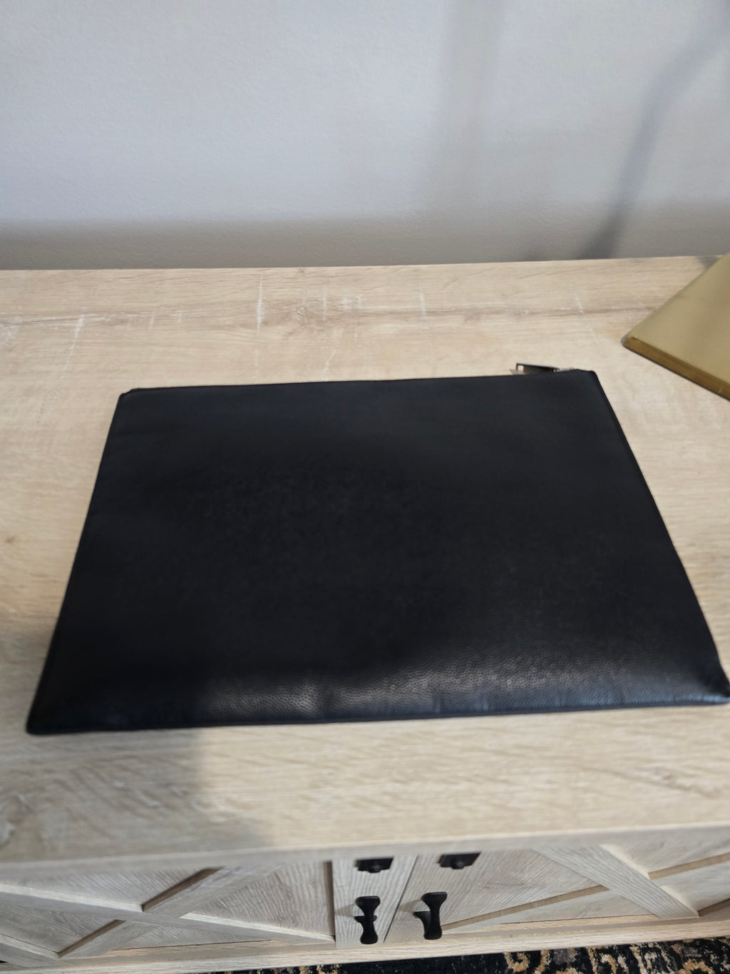 Saint Laurent Black Caviar Leather Clutch