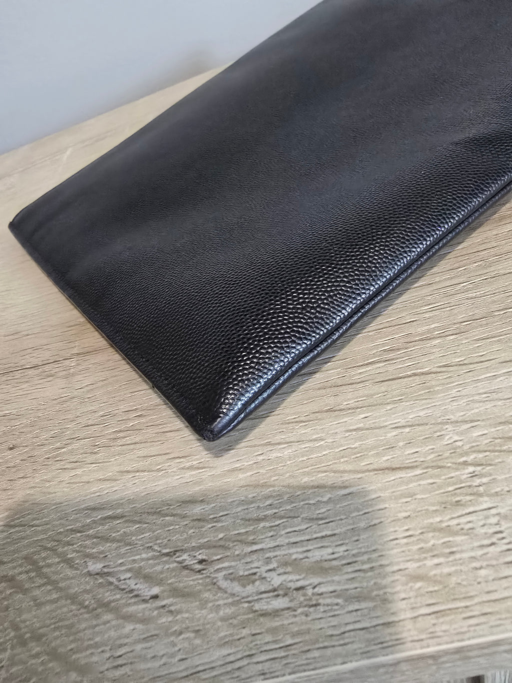 Saint Laurent Black Caviar Leather Clutch