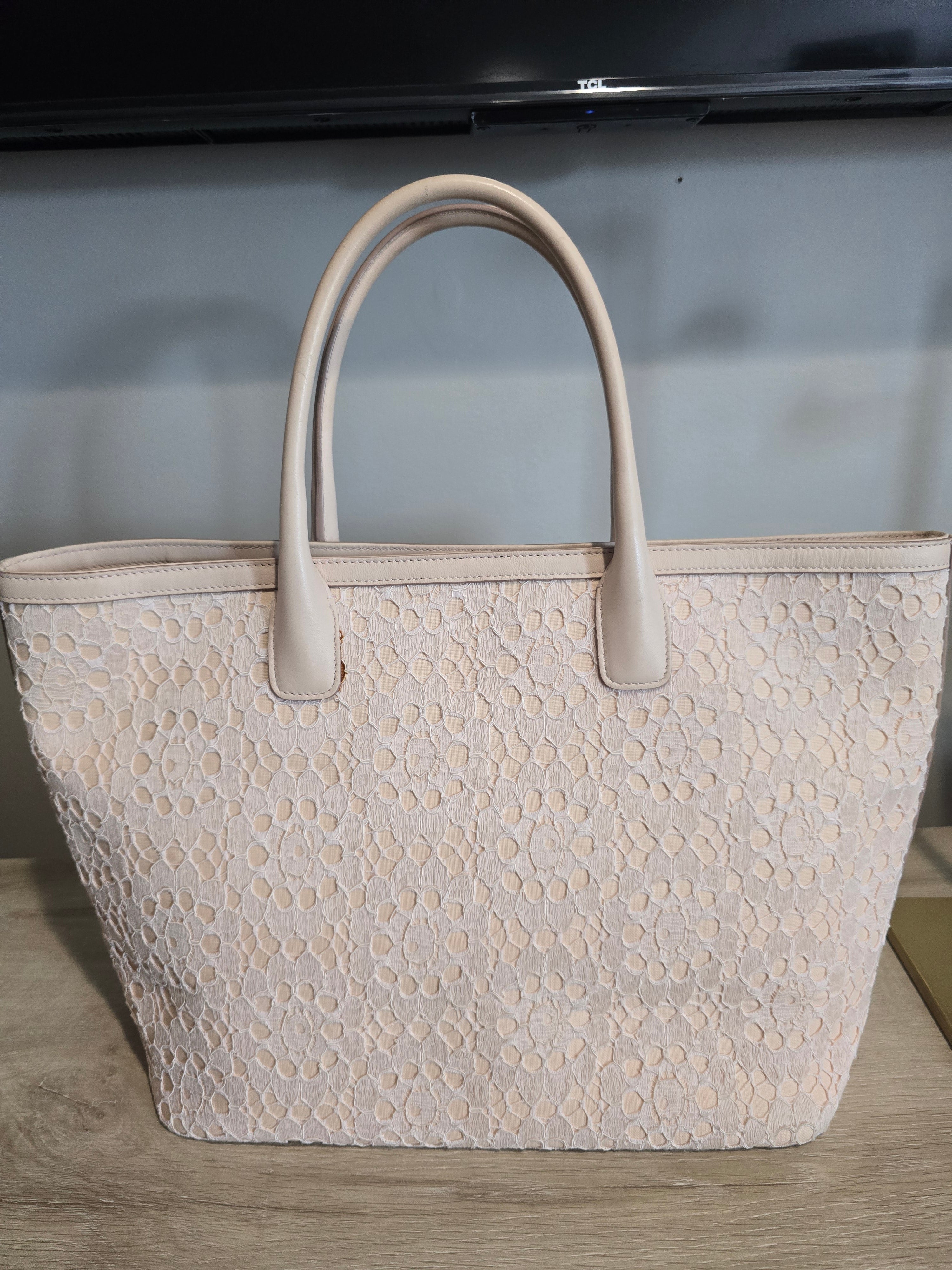 Dolce & Gabbana Lace Tote — Light Pink