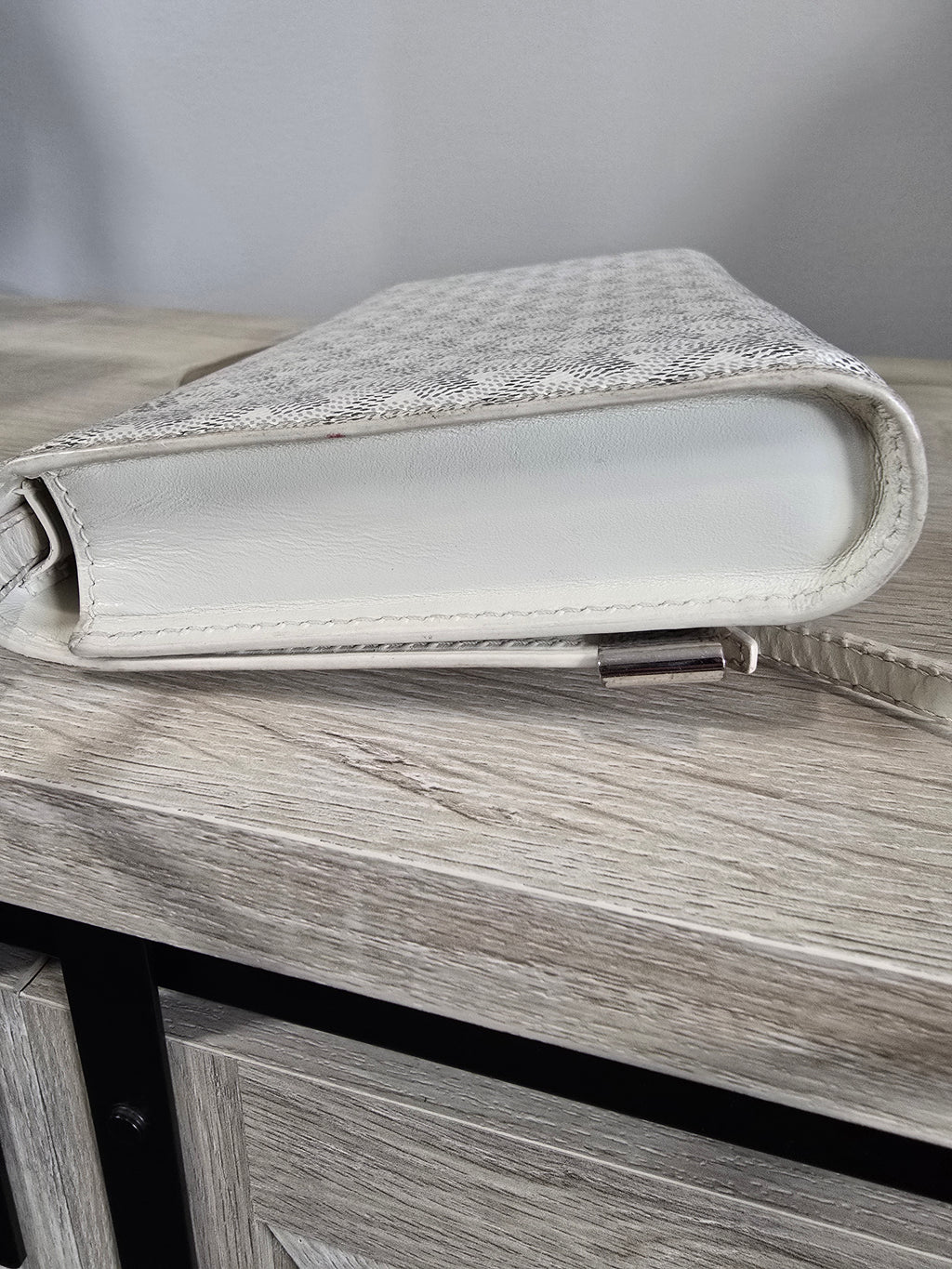 Goyard Goyardine Monte Carlo Bois Clutch White