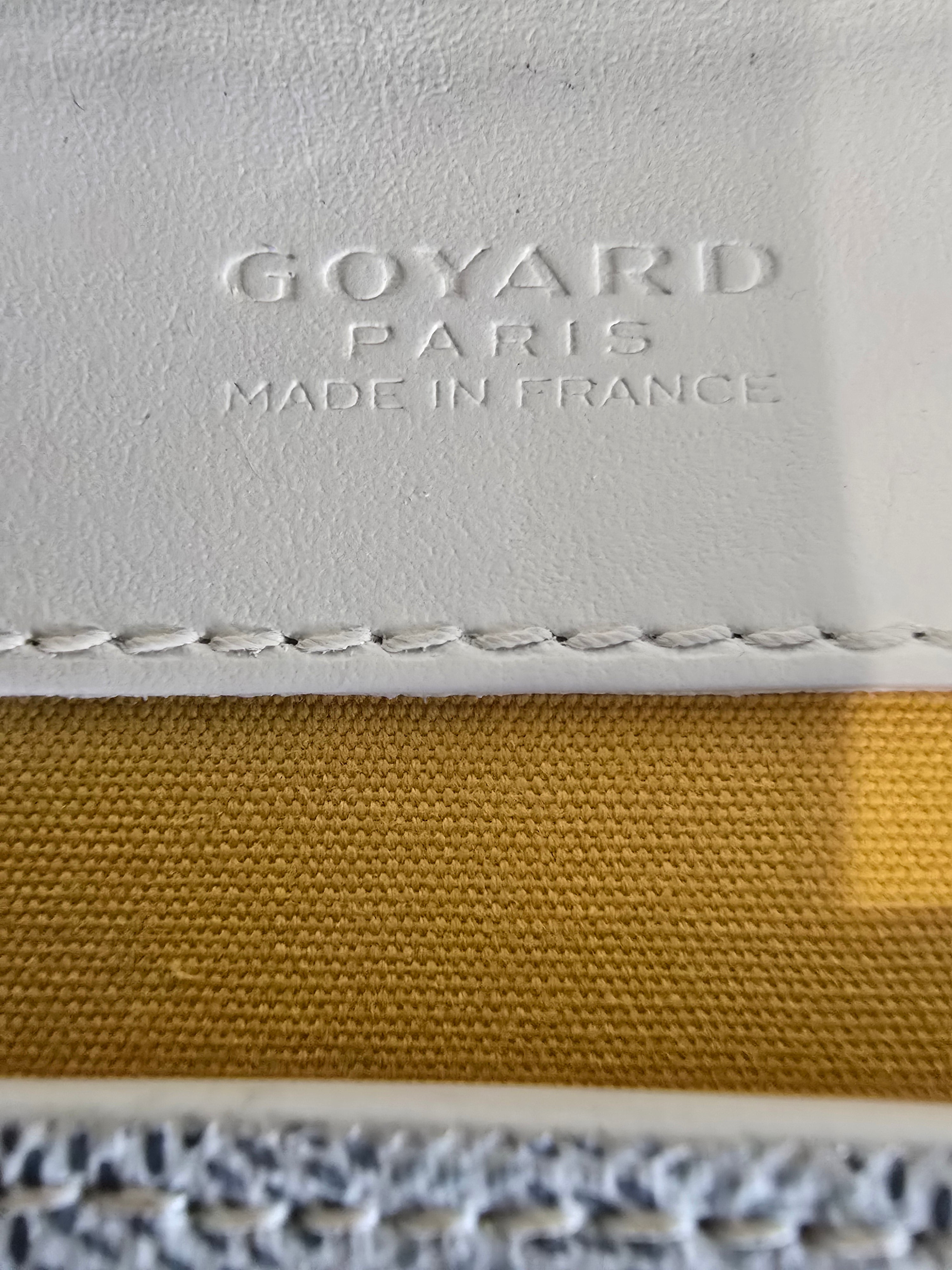 Goyard Goyardine Monte Carlo Bois Clutch White