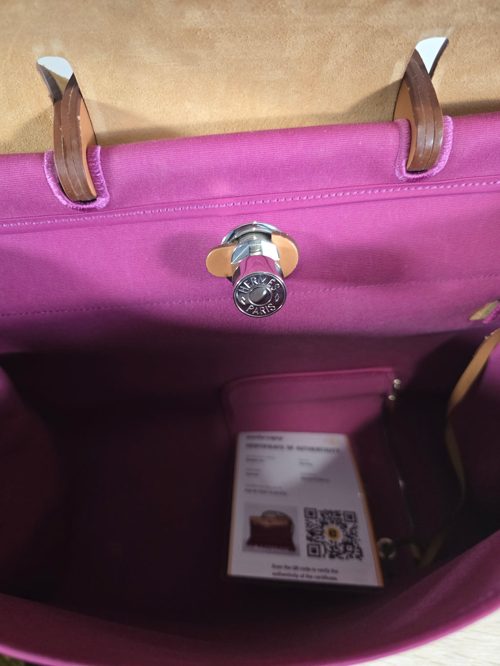 Hermès Herbag Zip 39 Purple