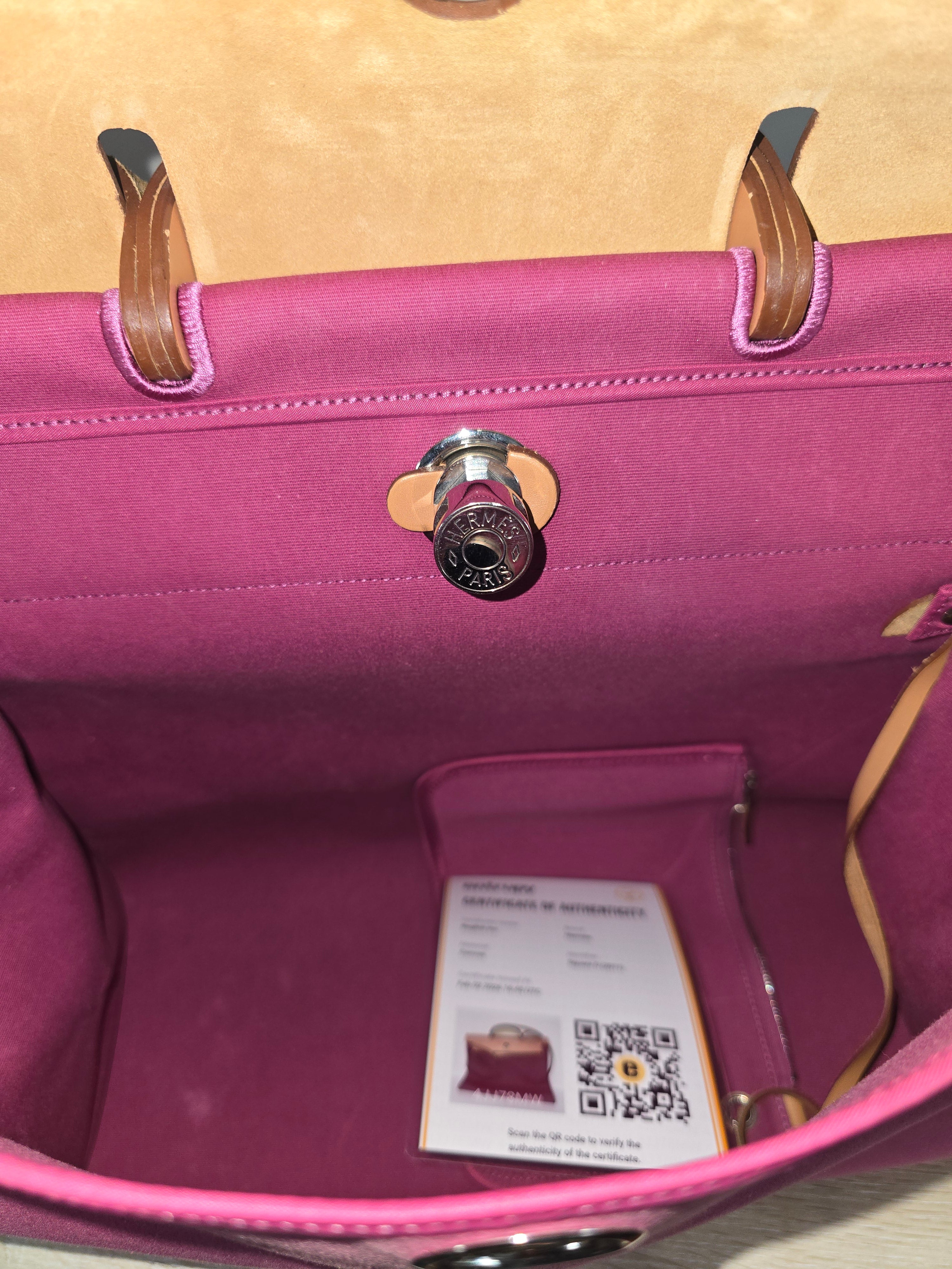 Hermès Herbag Zip 39 Purple