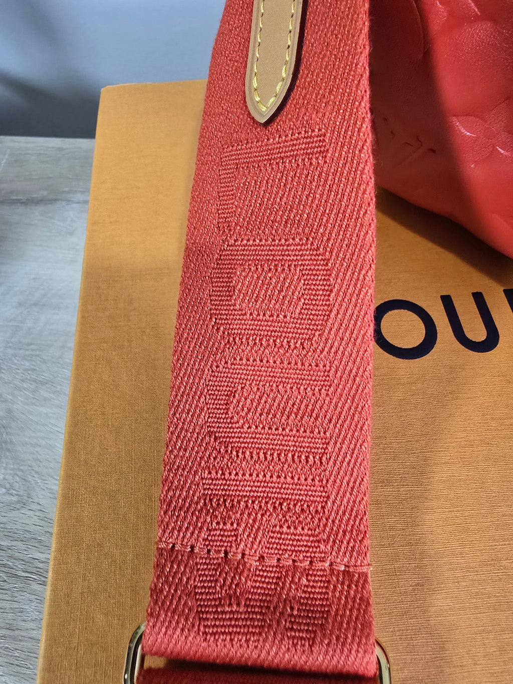 Louis Vuitton Coussin PM Embossed Lambskin Red