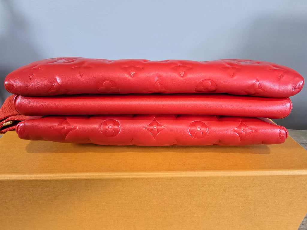 Louis Vuitton Coussin PM Embossed Lambskin Red