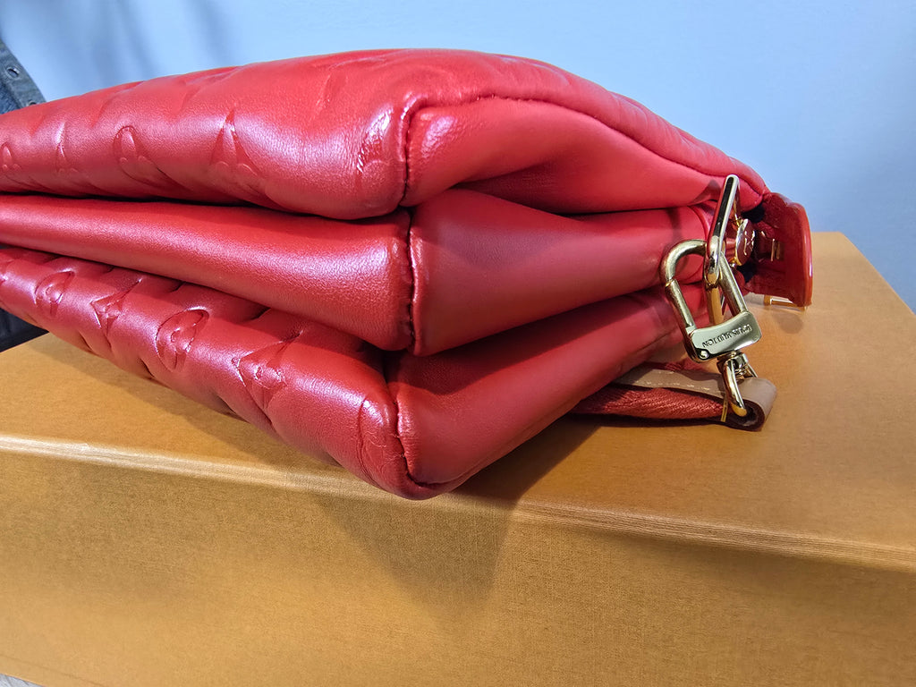 Louis Vuitton Coussin PM Embossed Lambskin Red