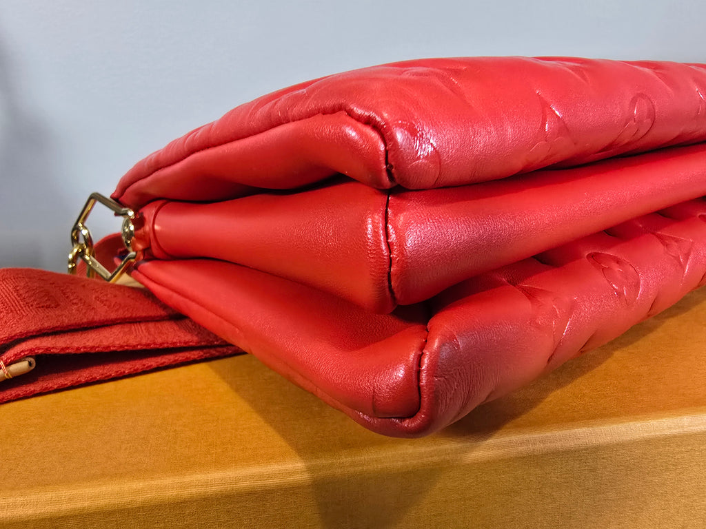 Louis Vuitton Coussin PM Embossed Lambskin Red