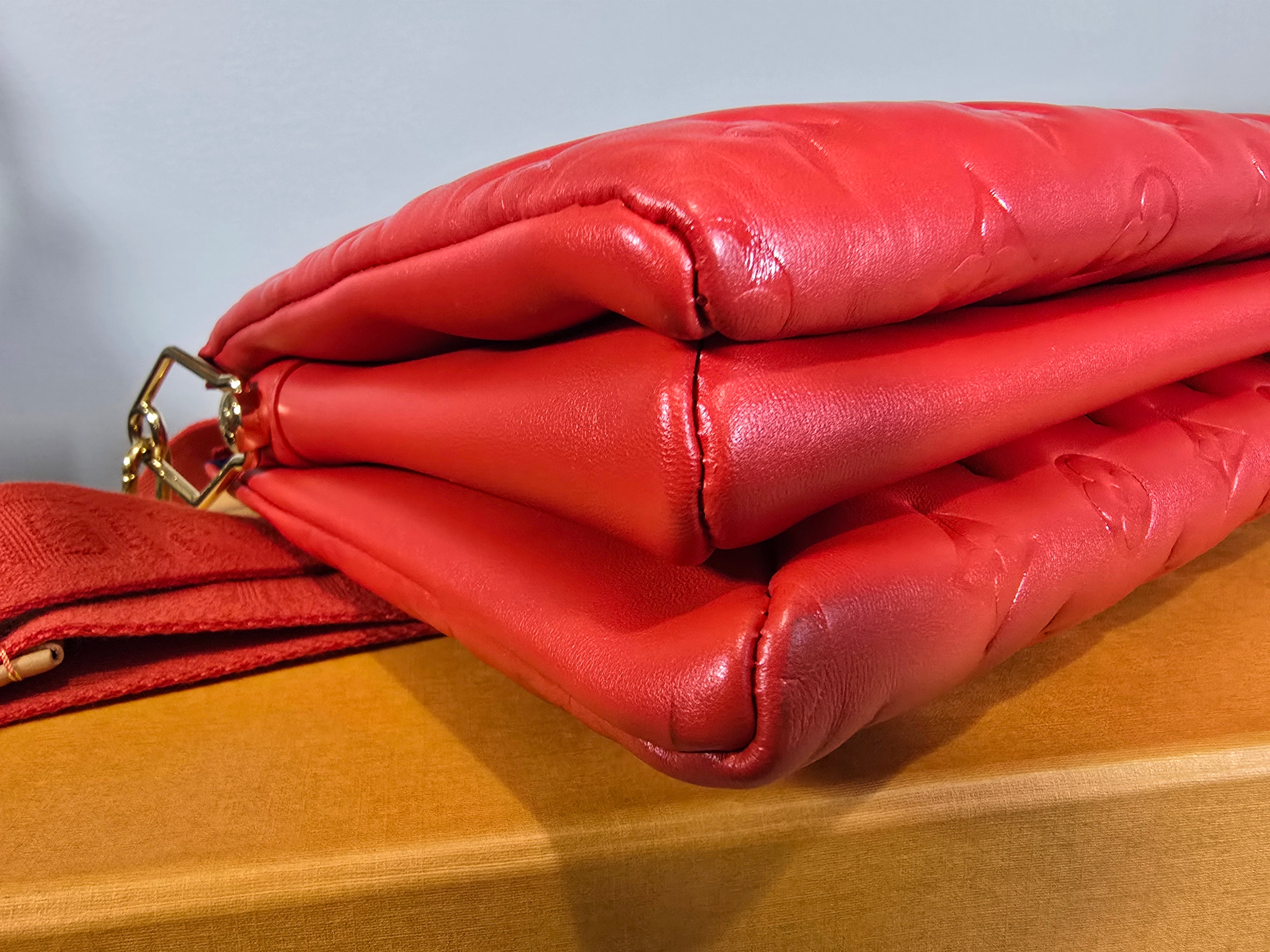 Louis Vuitton Coussin PM Embossed Lambskin Red