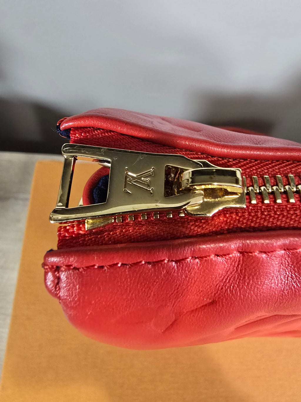 Louis Vuitton Coussin PM Embossed Lambskin Red