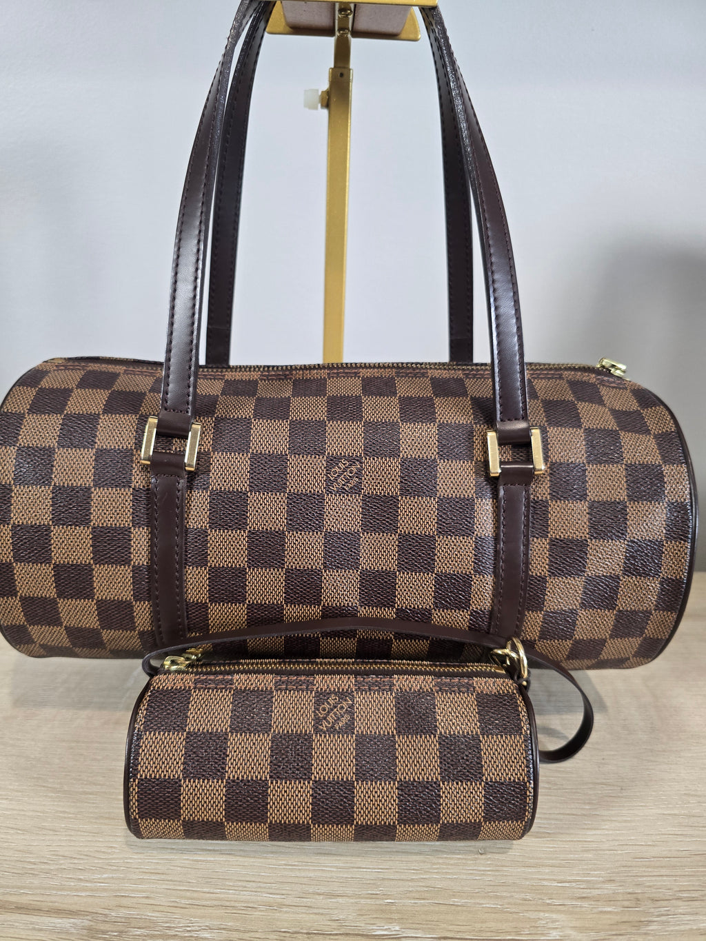 Louis Vuitton Damier Ebene Papillon PM with Mini Pouch