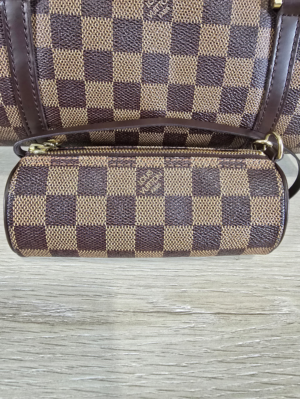 Louis Vuitton Damier Ebene Papillon PM with Mini Pouch