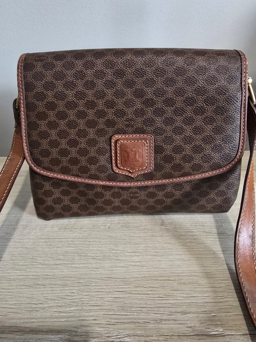 Céline Vintage Macadam Triomphe Crossbody Bag