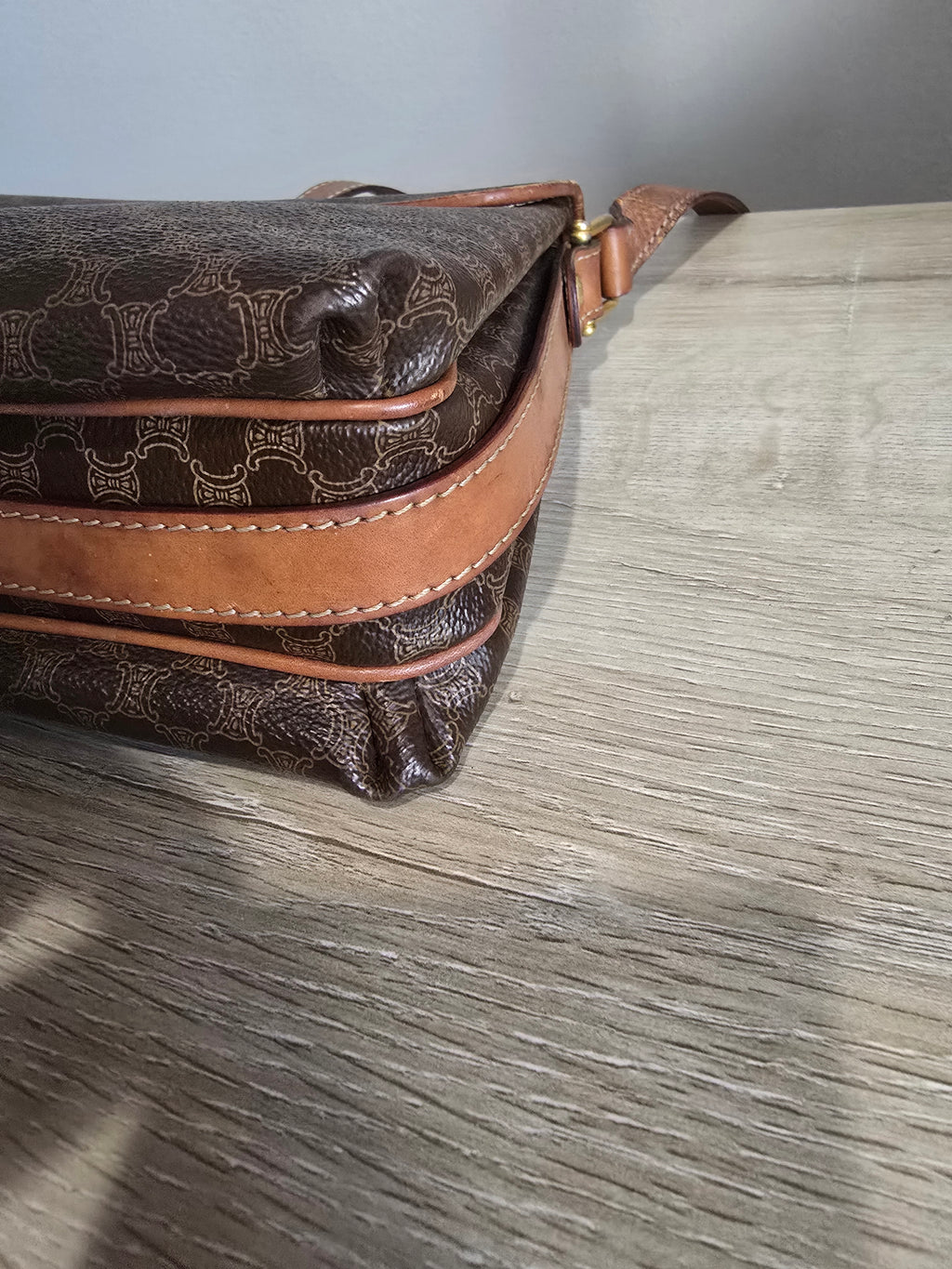 Céline Vintage Macadam Triomphe Crossbody Bag