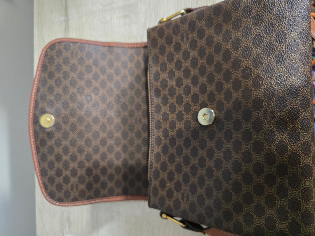 Céline Vintage Macadam Triomphe Crossbody Bag