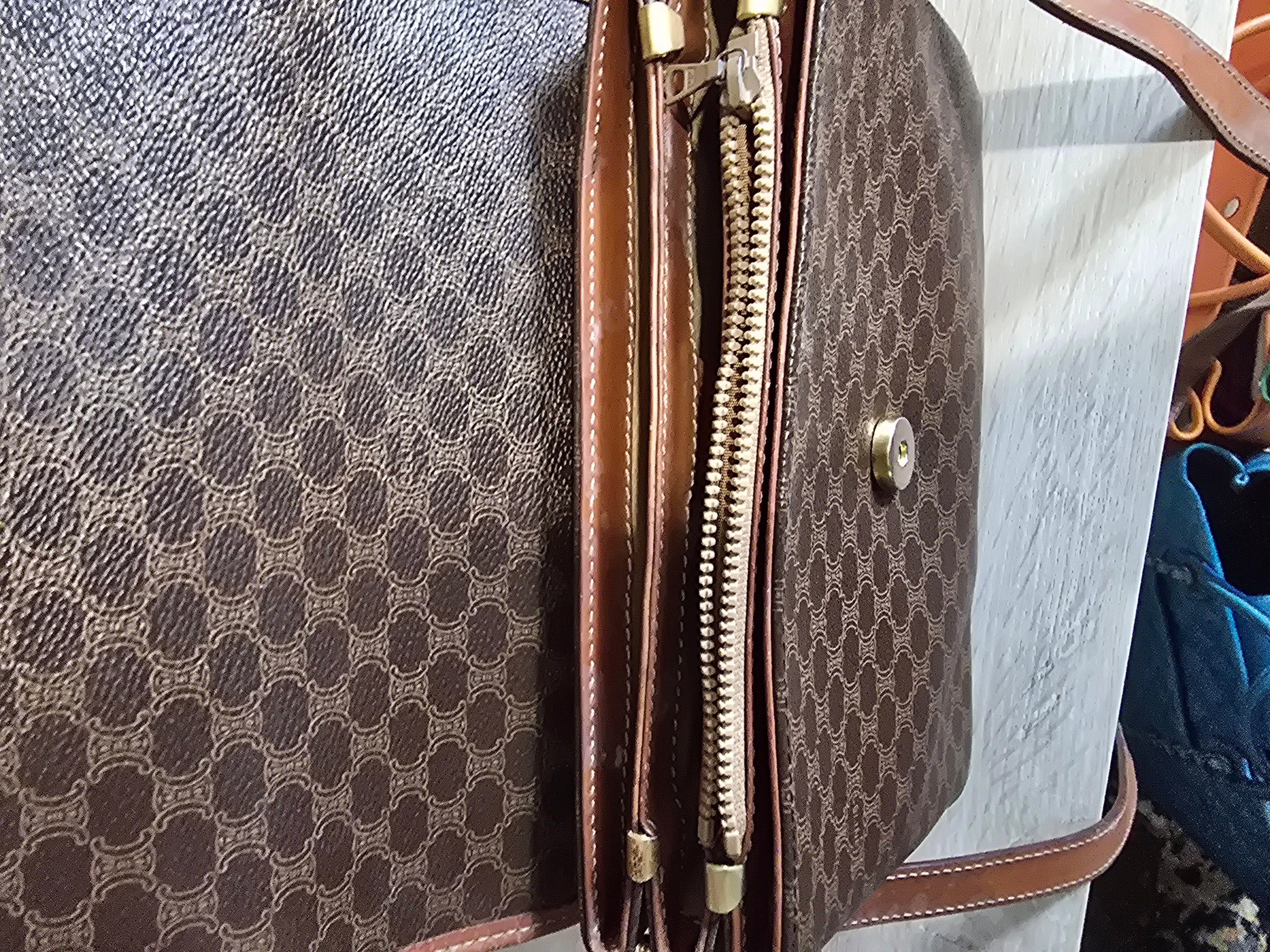 Céline Vintage Macadam Triomphe Crossbody Bag