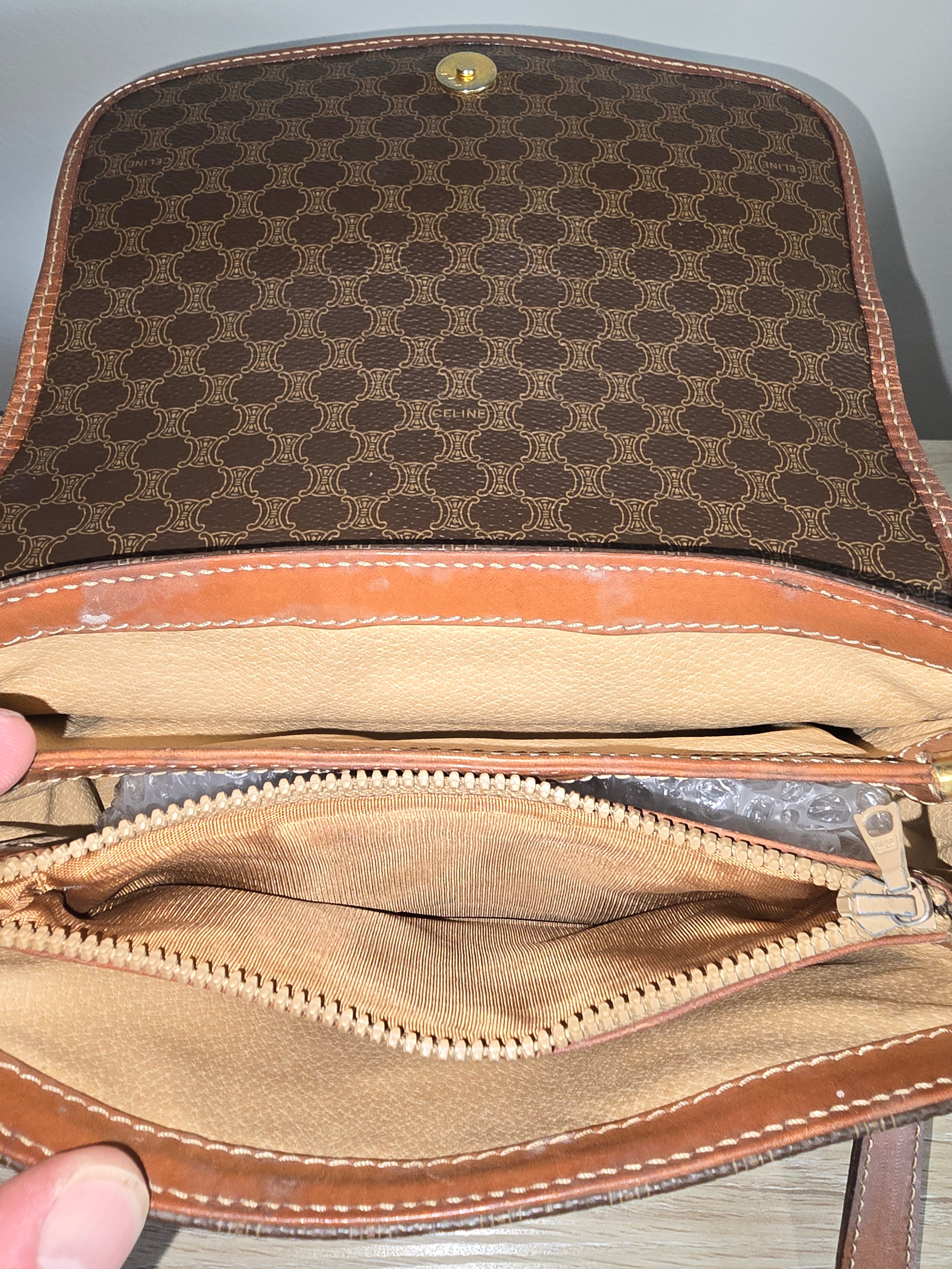 Céline Vintage Macadam Triomphe Crossbody Bag