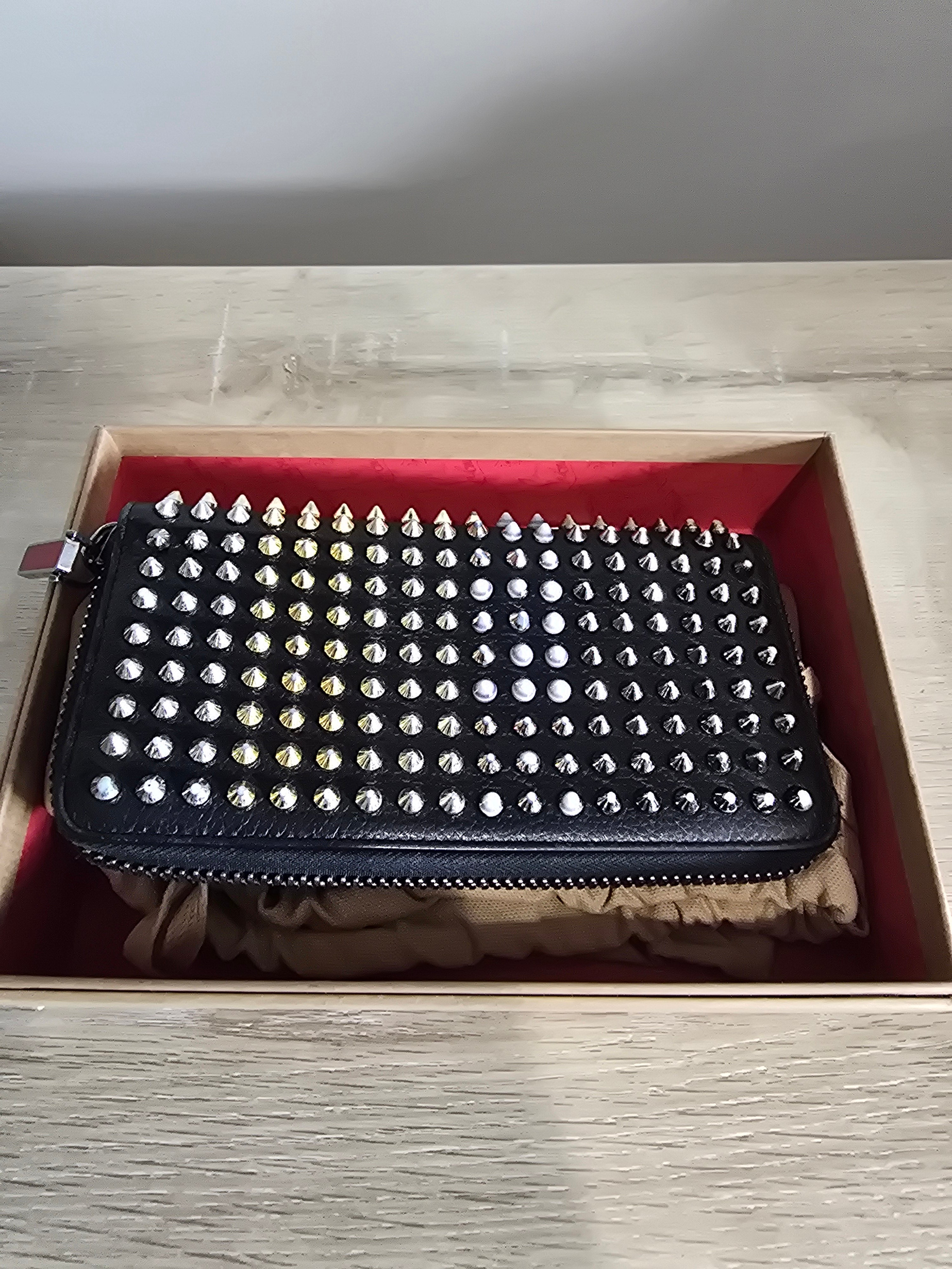 Christian Louboutin Panettone Wallet Black Spikes