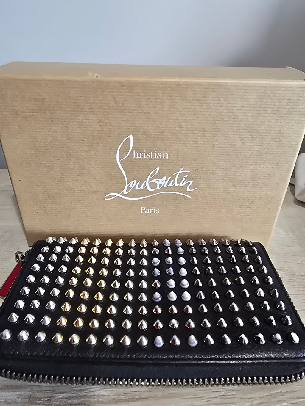 Christian Louboutin Panettone Wallet Black Spikes