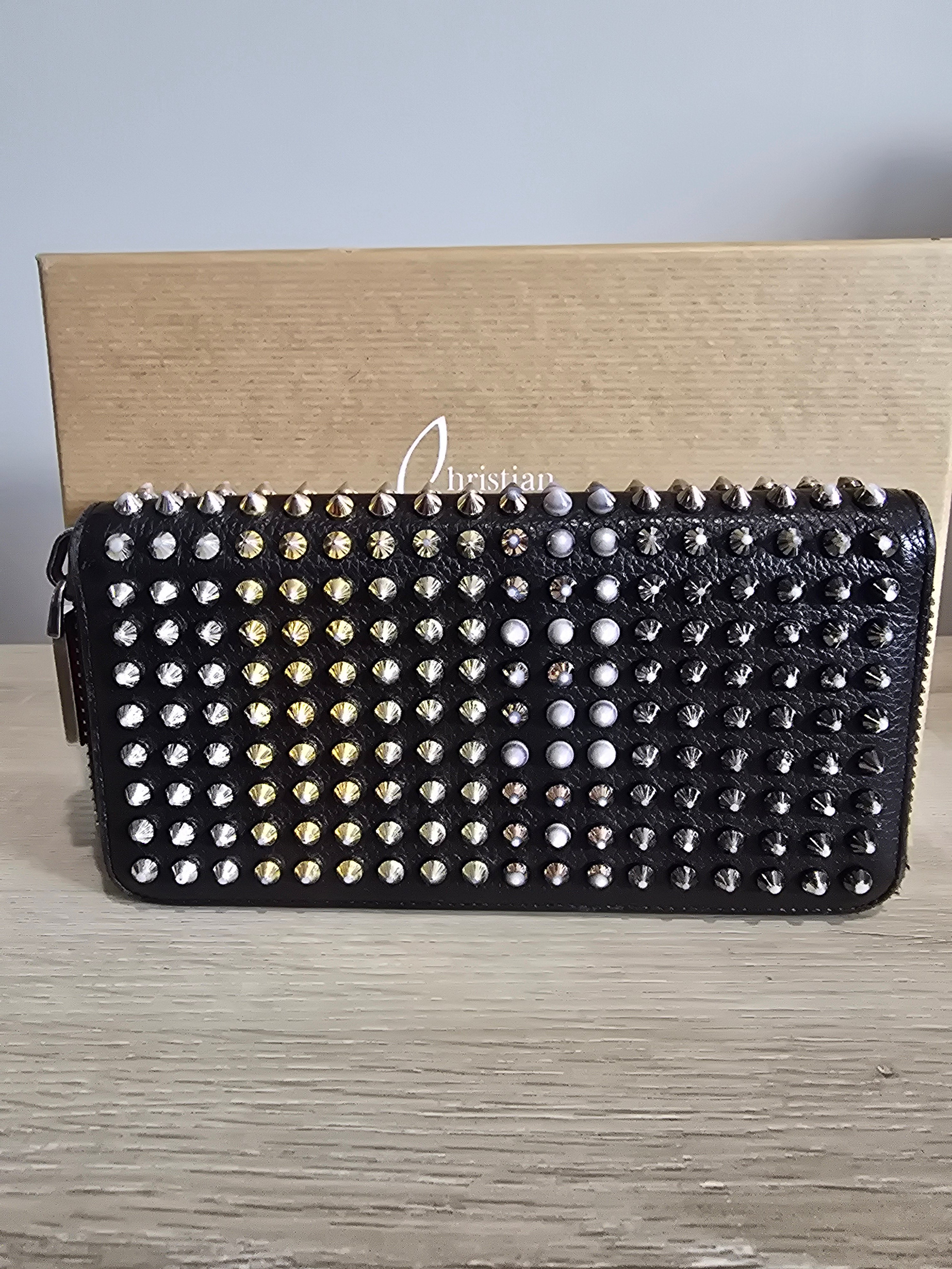 Christian Louboutin Panettone Wallet Black Spikes