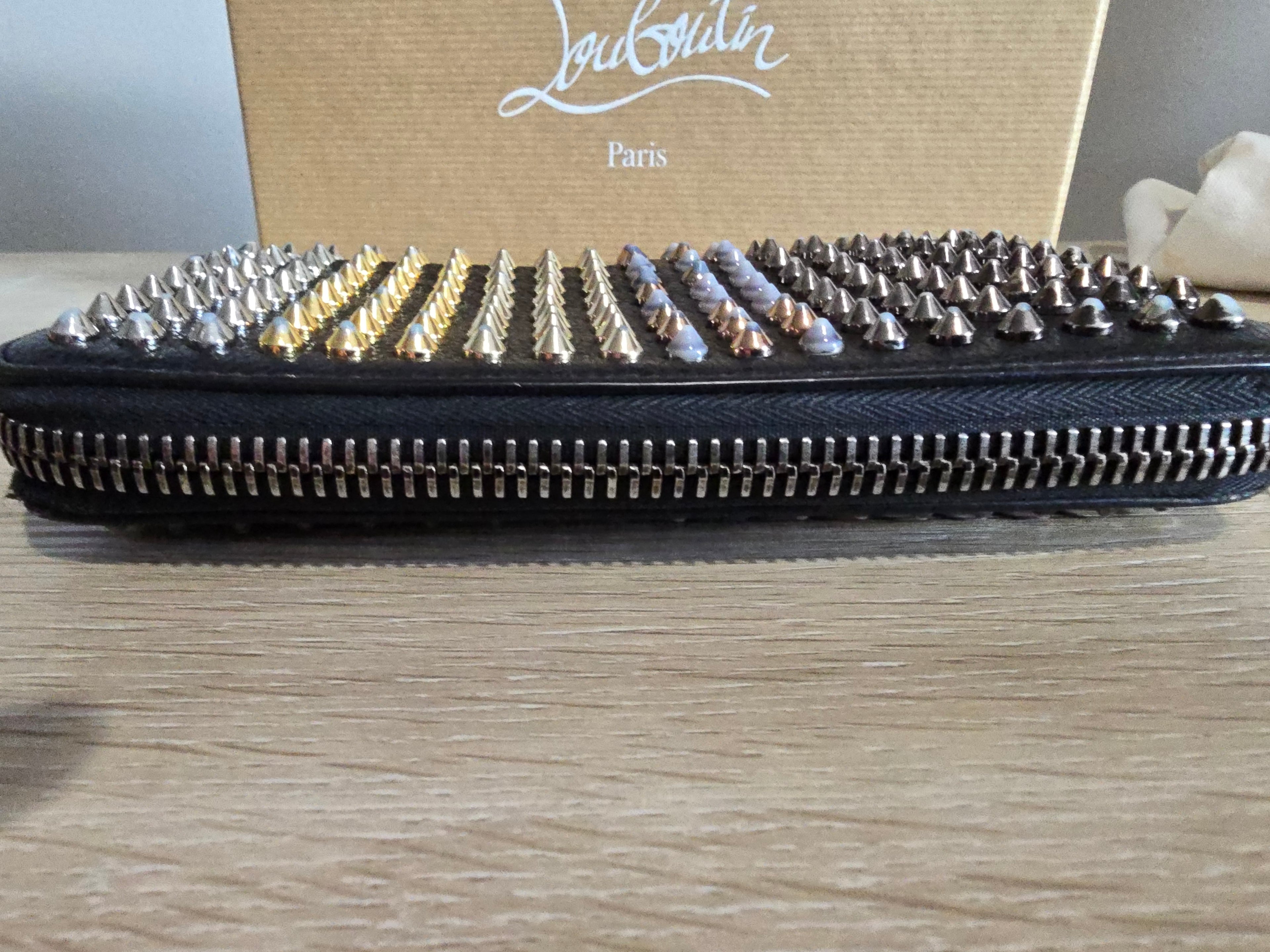 Christian Louboutin Panettone Wallet Black Spikes