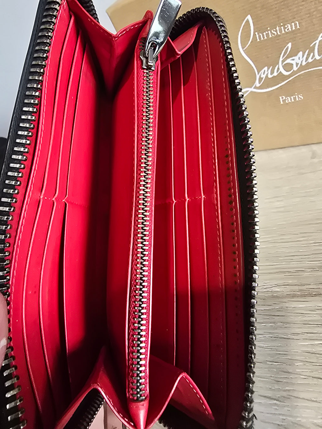 Christian Louboutin Panettone Wallet Black Spikes