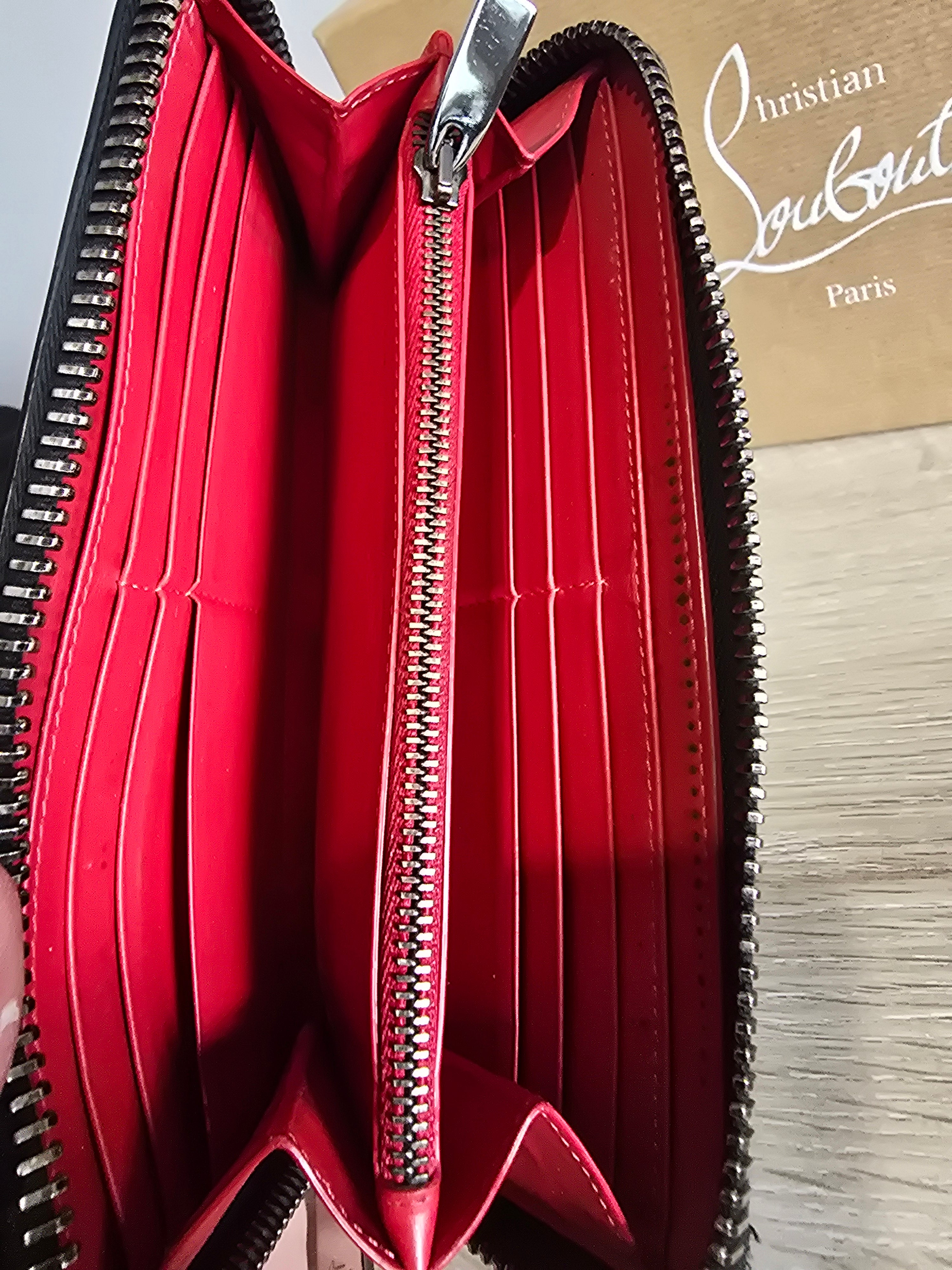 Christian Louboutin Panettone Wallet Black Spikes