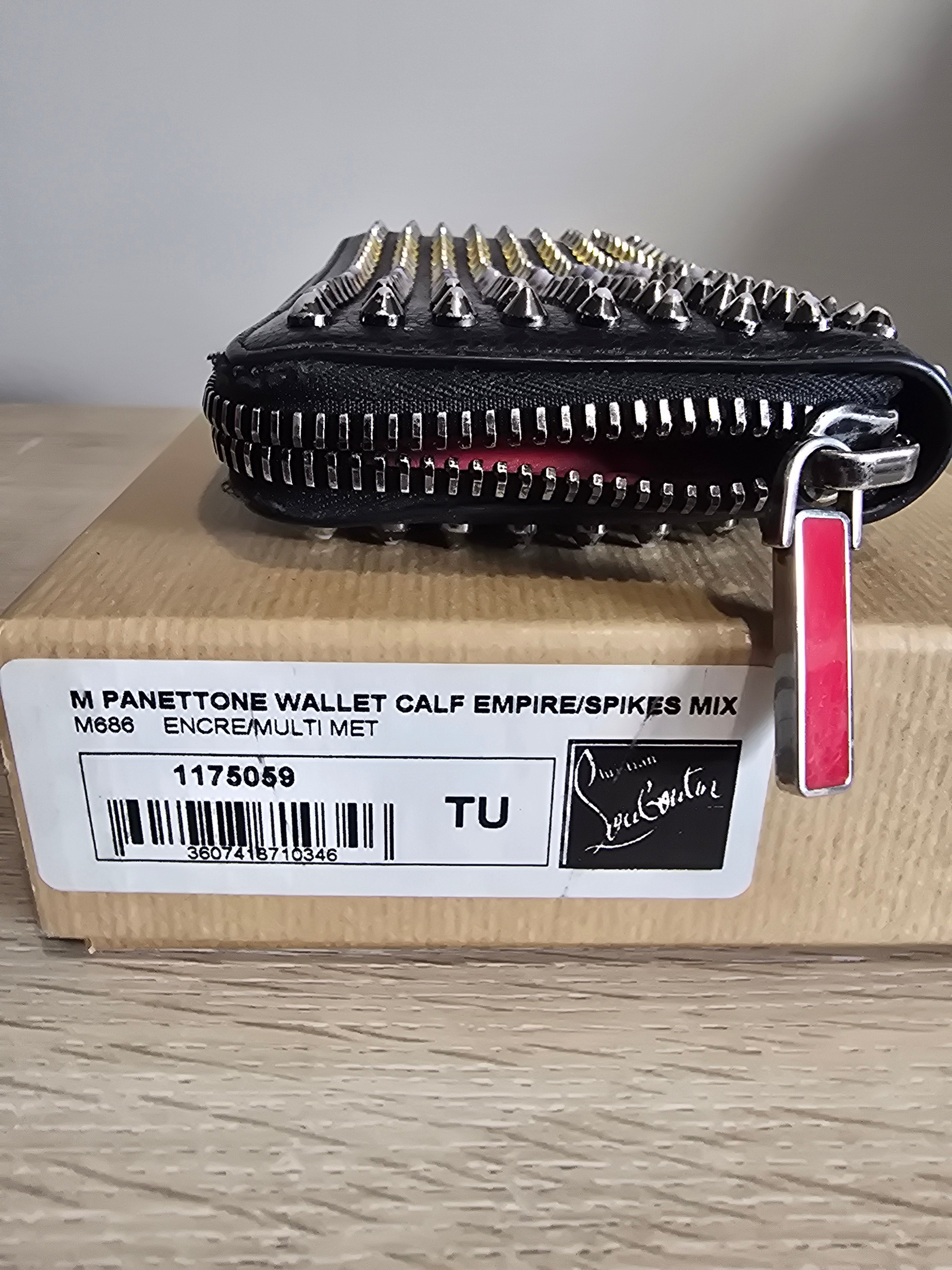 Christian Louboutin Panettone Wallet Black Spikes