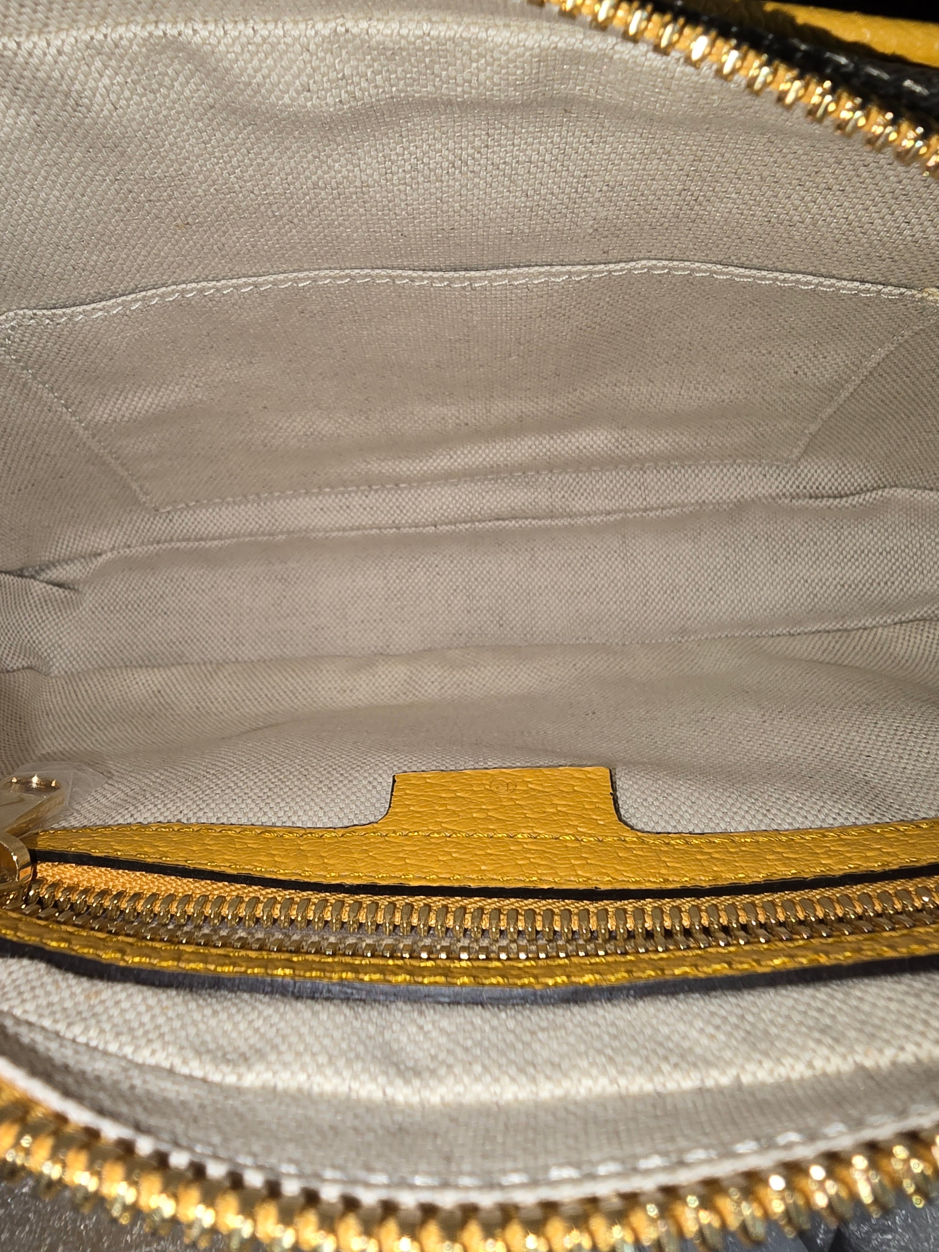 Gucci Floral GG Canvas Belt Bag Yellow Trim