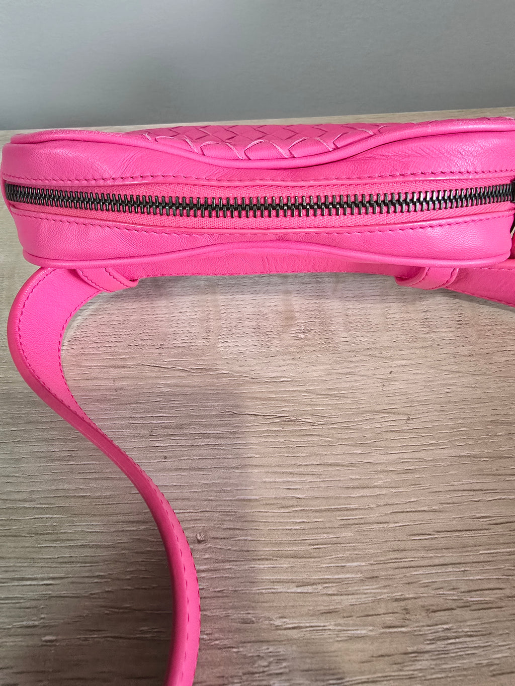 Bottega Veneta Nappa Intrecciato Belt Bag Pink