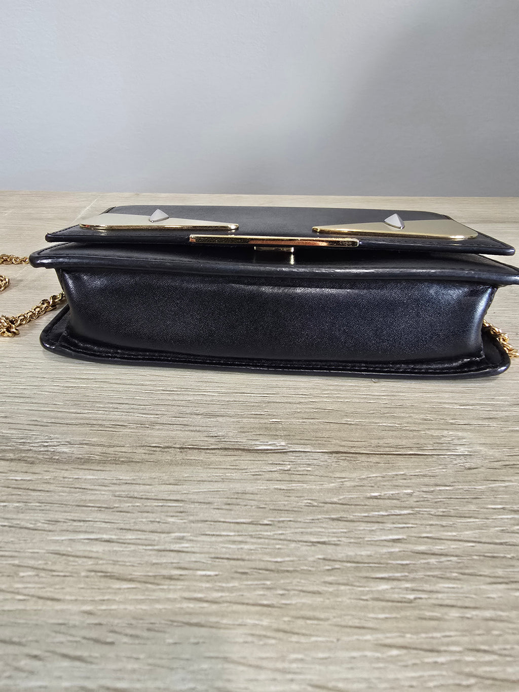 Fendi Eye Monster Tube Wallet on Chain Black Gold Hardware