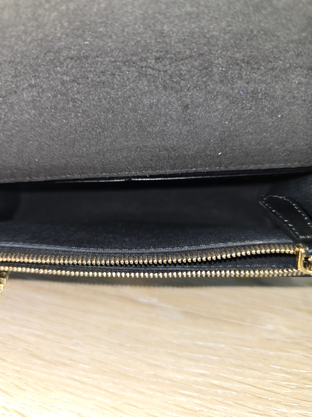 Fendi Eye Monster Tube Wallet on Chain Black Gold Hardware