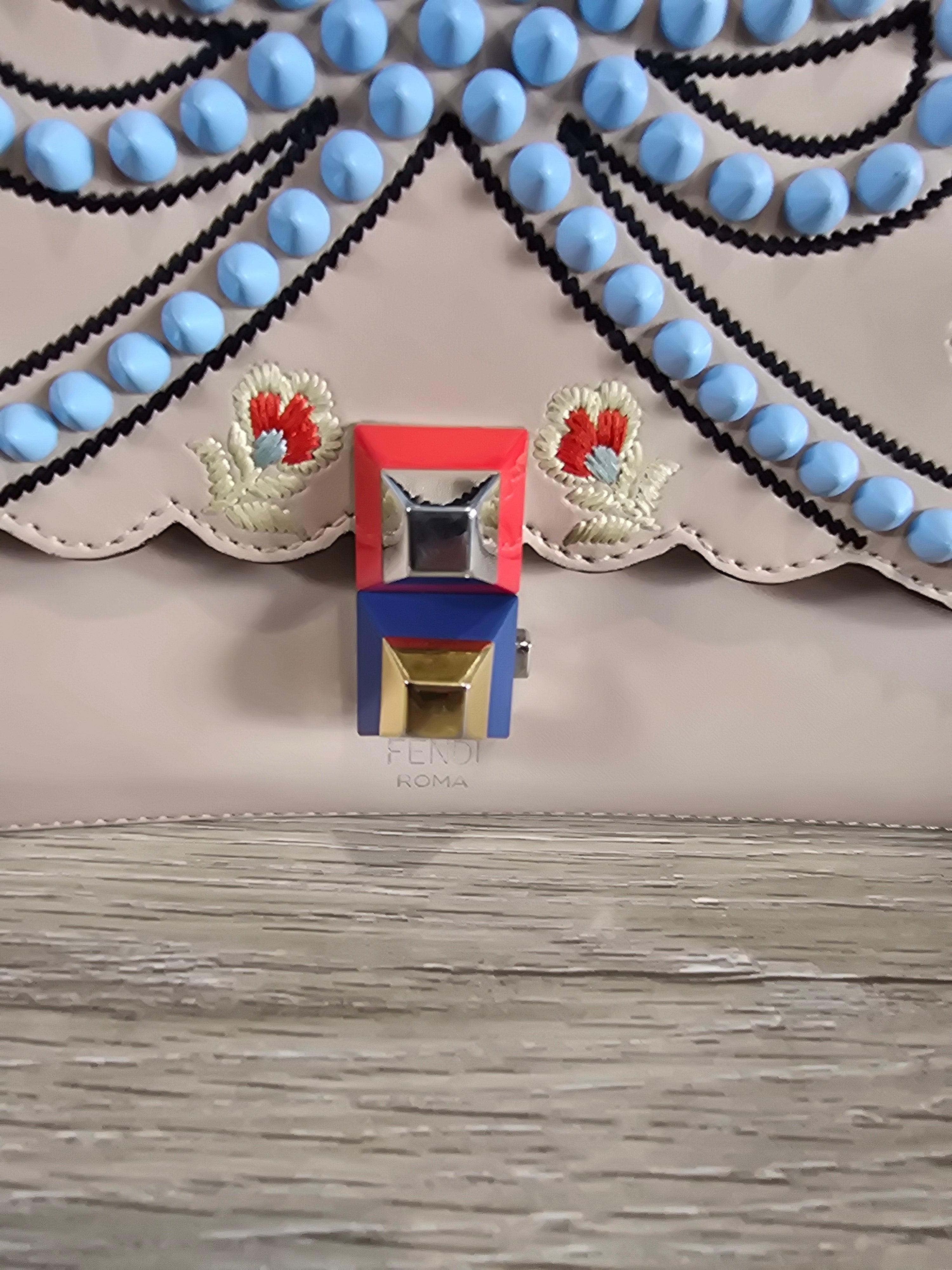 Fendi Kan I Leather Crossbody Bag