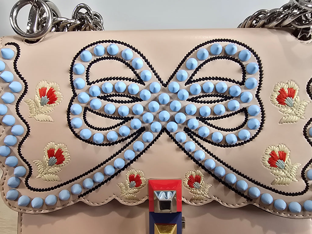 Fendi Kan I Leather Crossbody Bag
