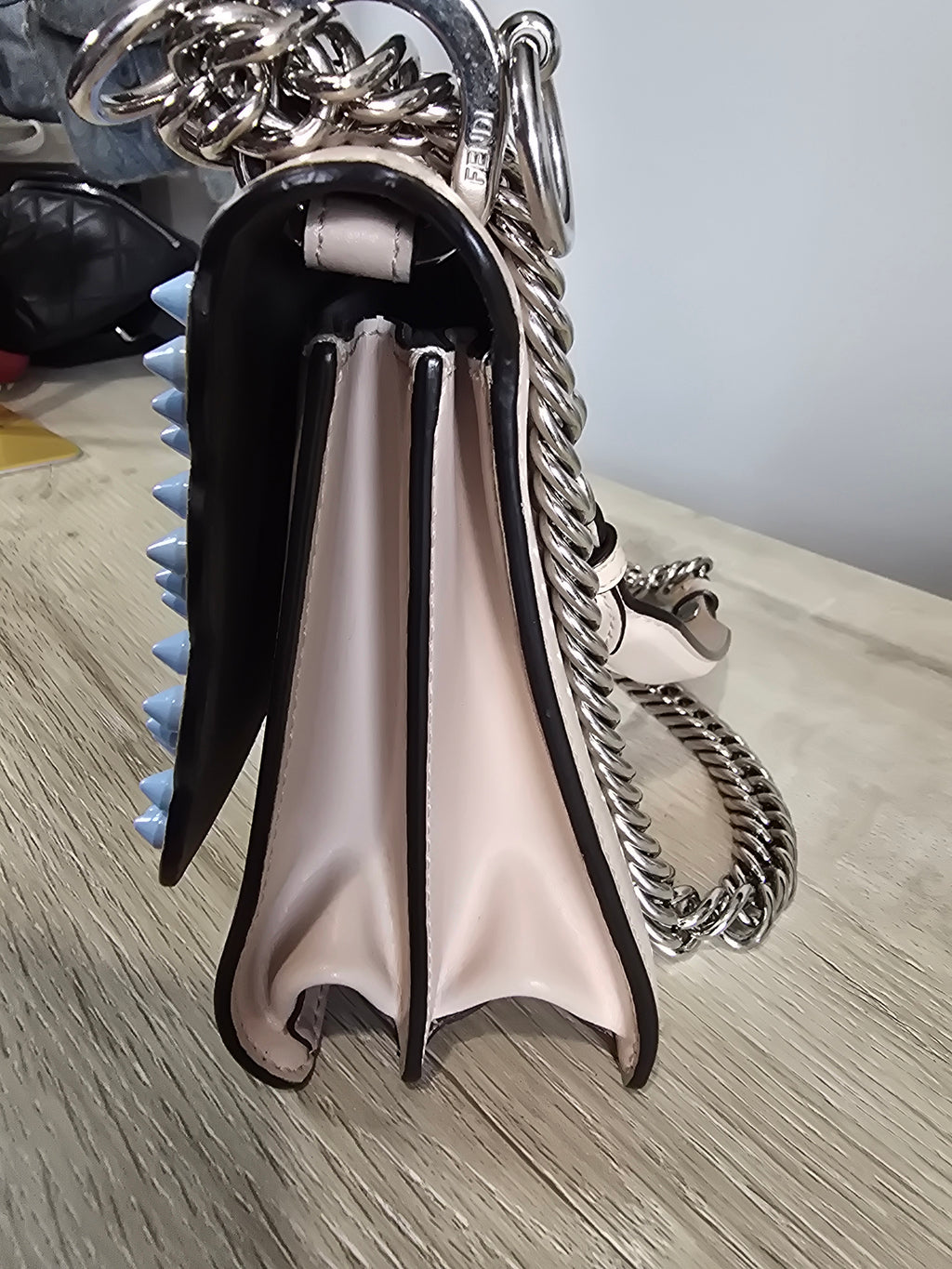 Fendi Kan I Leather Crossbody Bag